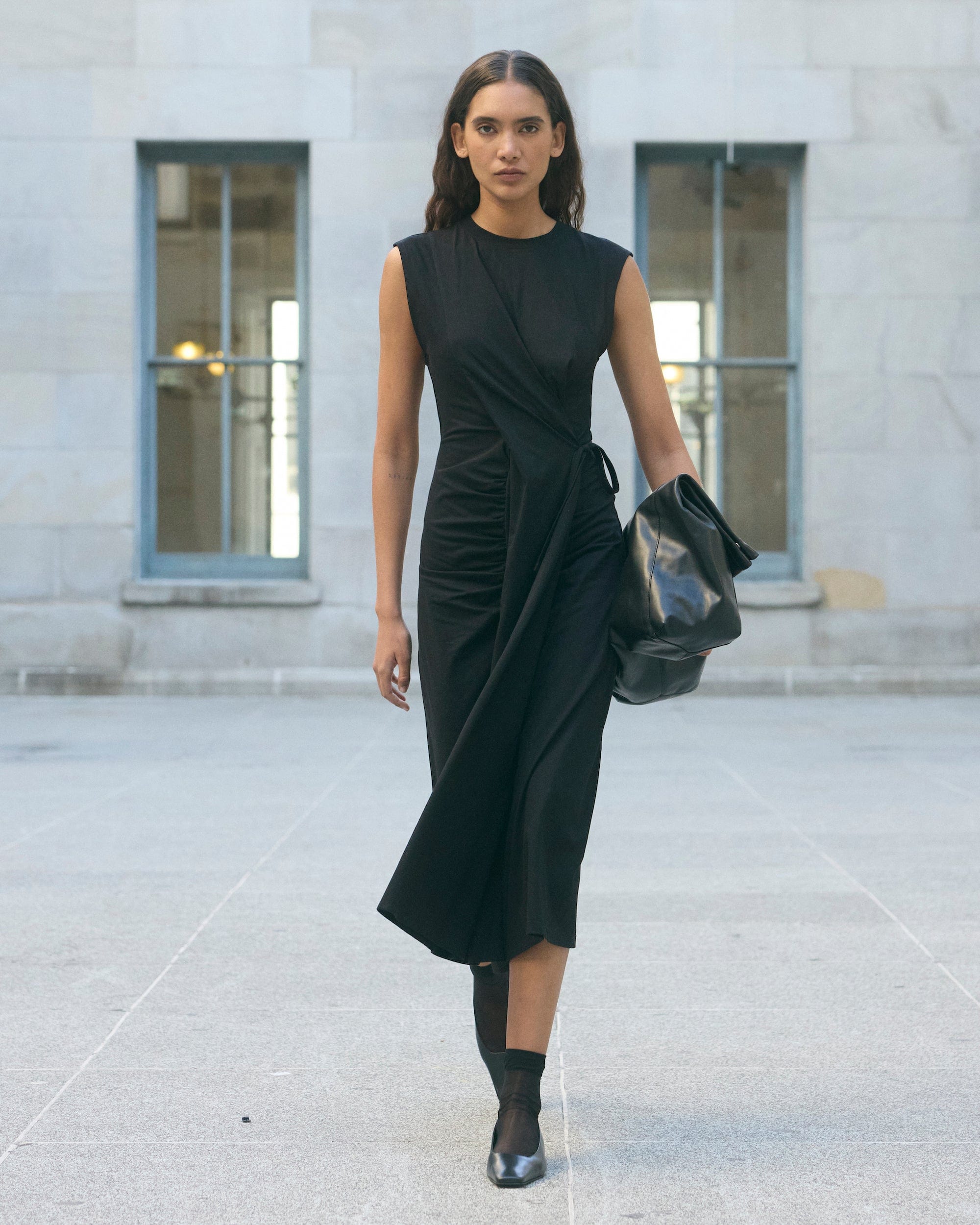 Agnes Twist-Drape Jersey Dress - Image 7