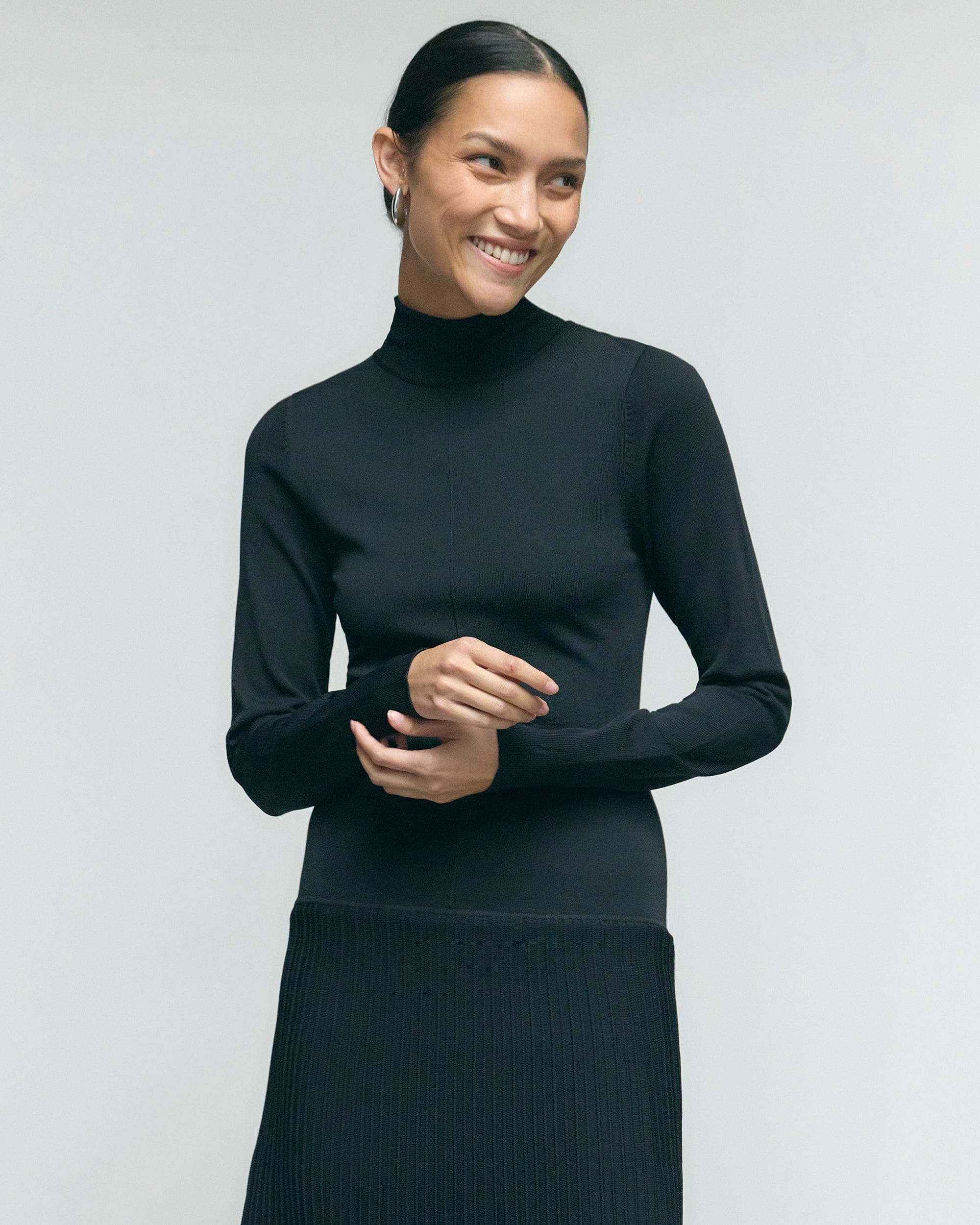 Chandra Ottoman-Knit Long-Sleeve Dress - Image 6