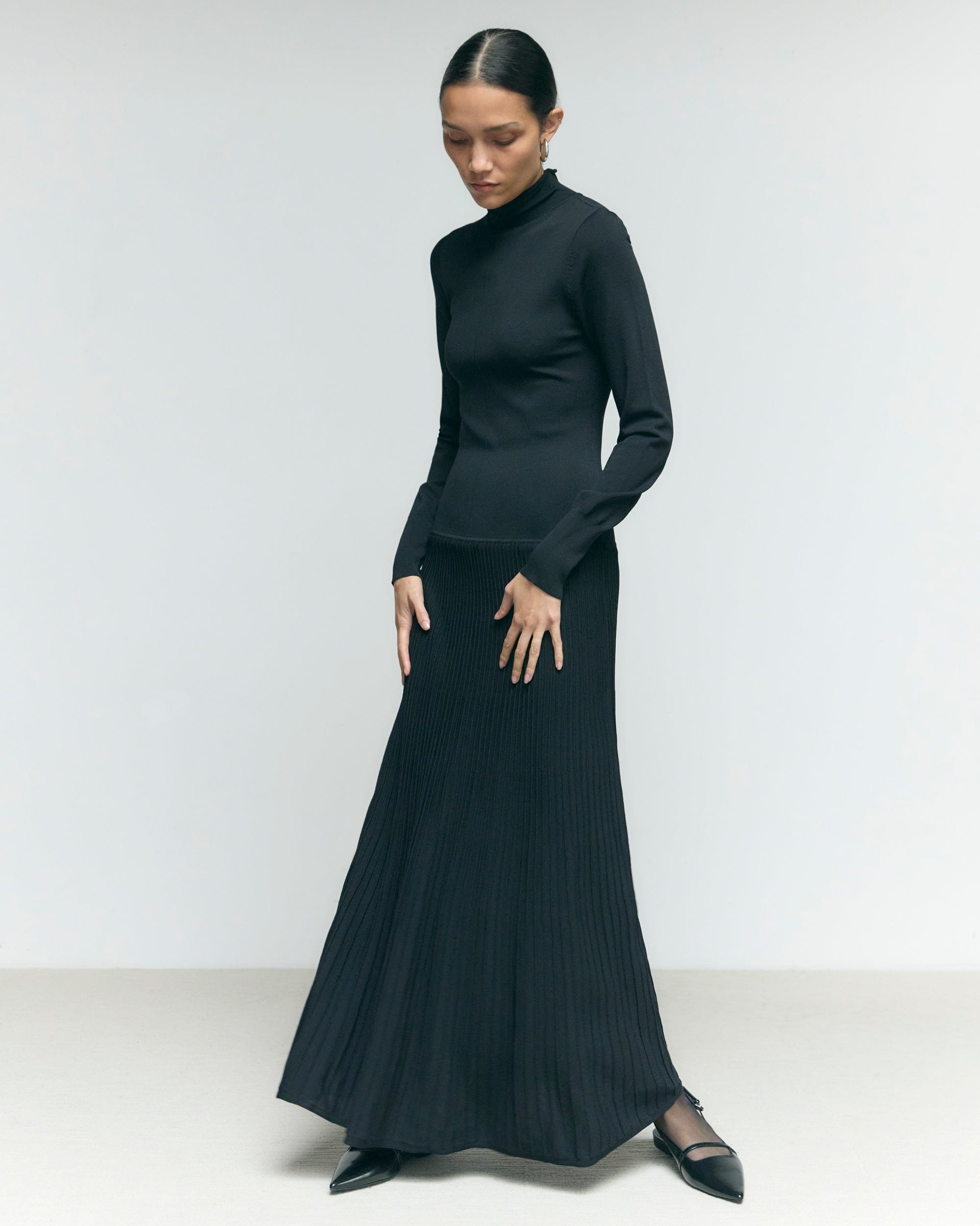 Chandra Ottoman-Knit Long-Sleeve Dress - Image 7