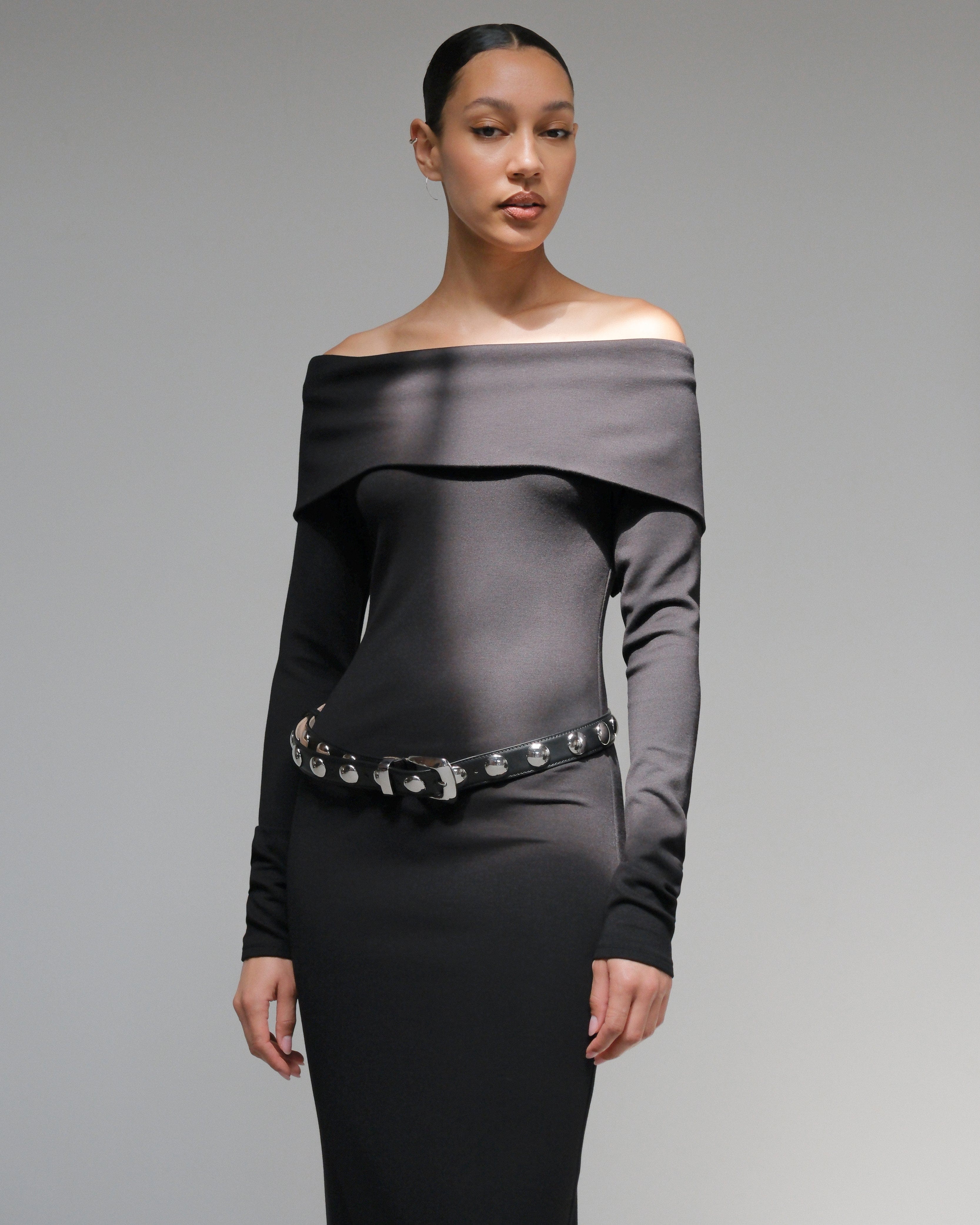 Morgan Split Foldover Jersey Dress - Image 5
