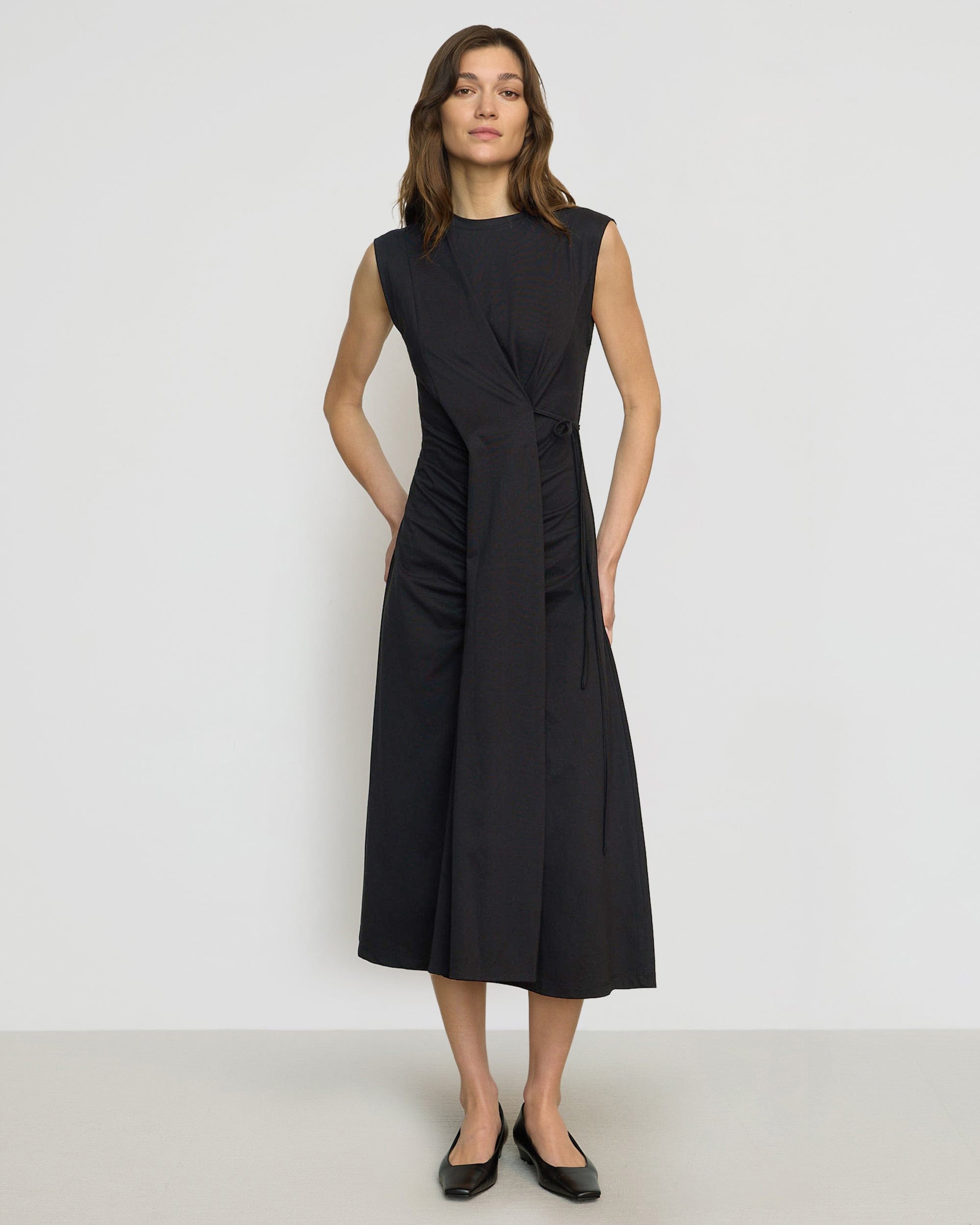 Agnes Twist-Drape Jersey Dress - Image 2