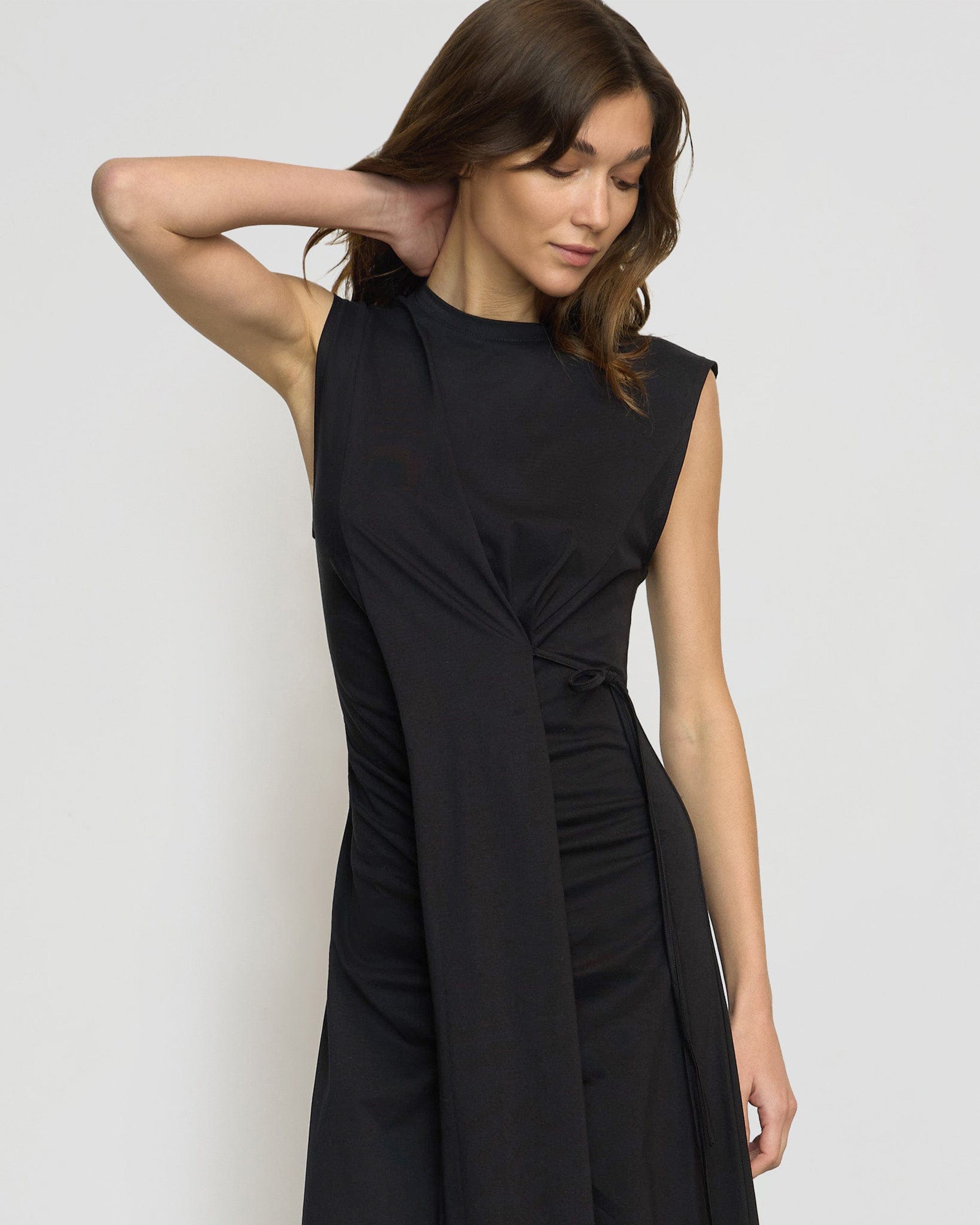 Agnes Twist-Drape Jersey Dress - Image 3