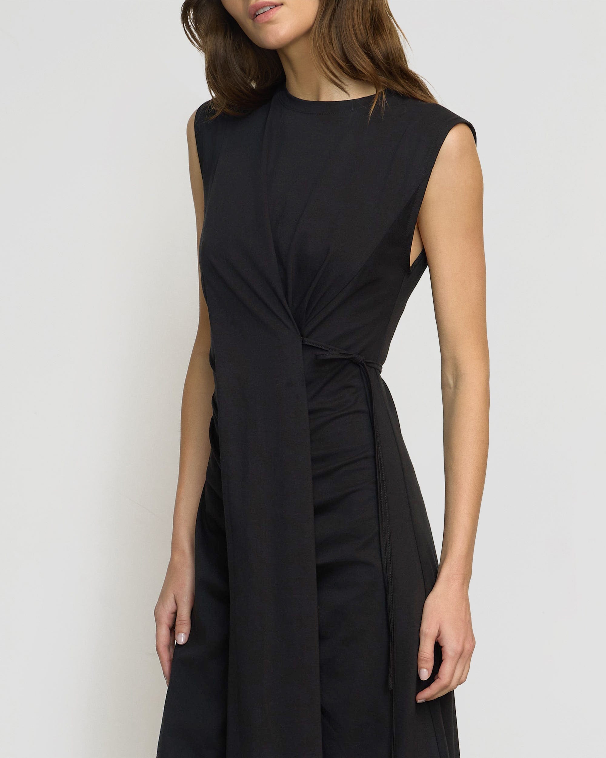 Agnes Twist-Drape Jersey Dress - Image 5