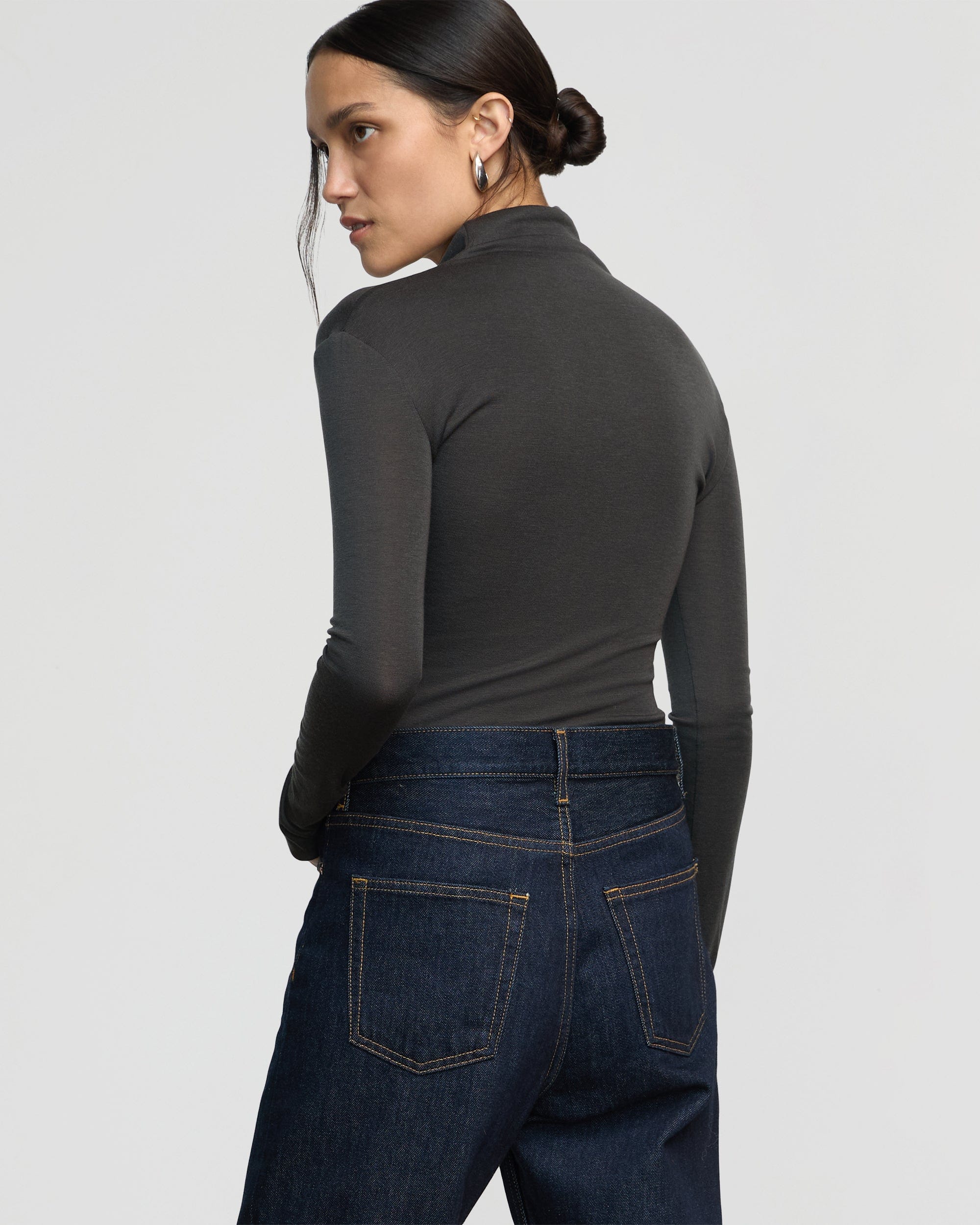 Aubree Front-Twist Tencel-Wool Tee - Image 7
