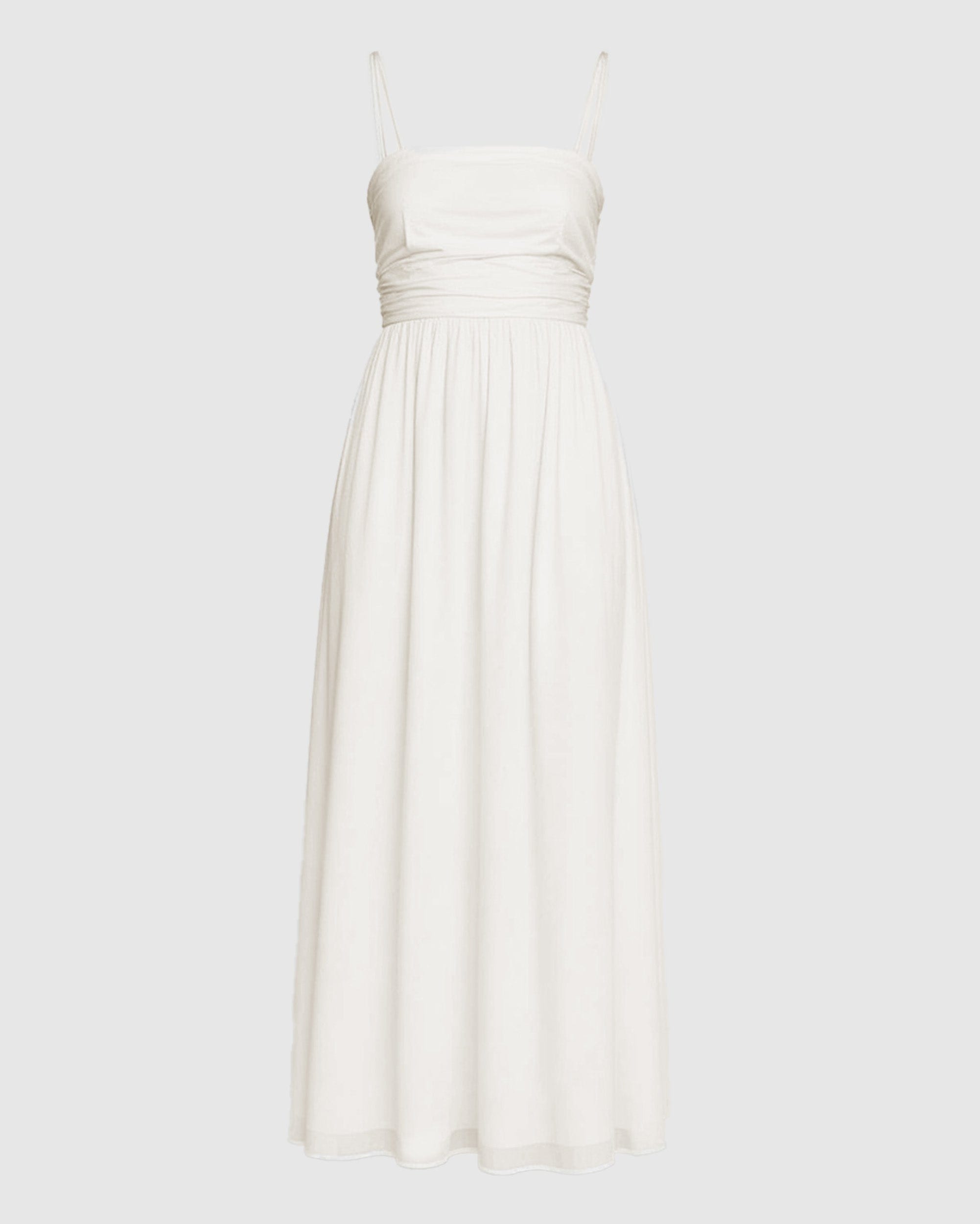 Aurora Ruched Organic Cotton Maxi Dress - Image 8