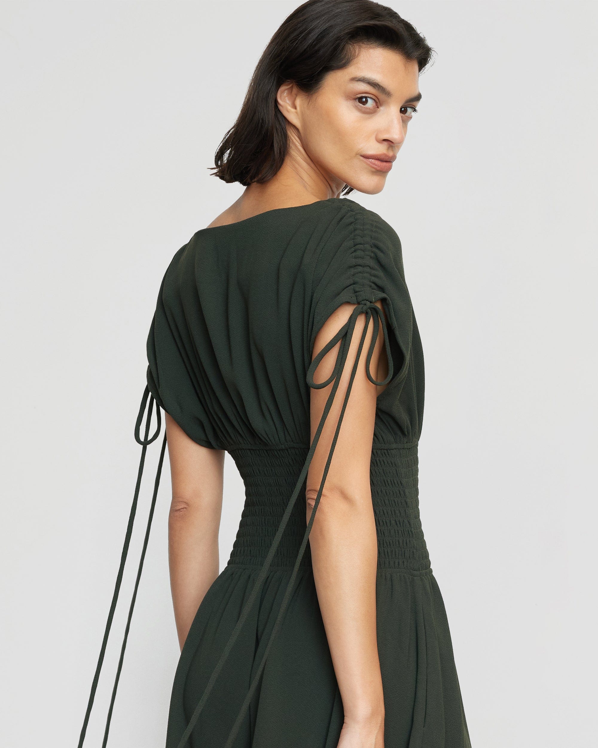 Ayumi Gathered-Shoulder Dress - Image 5