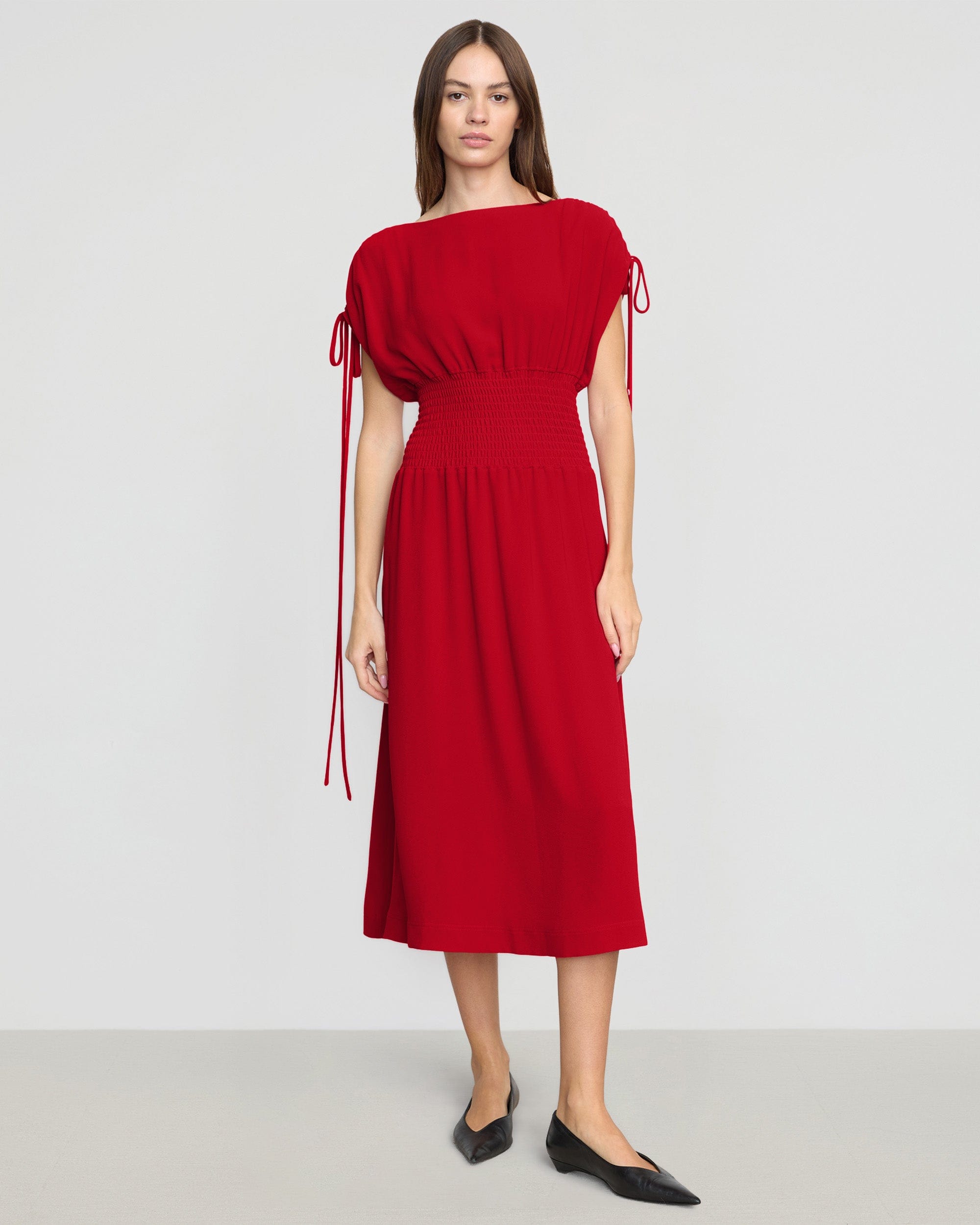 Ayumi Gathered-Shoulder Dress - Image 2