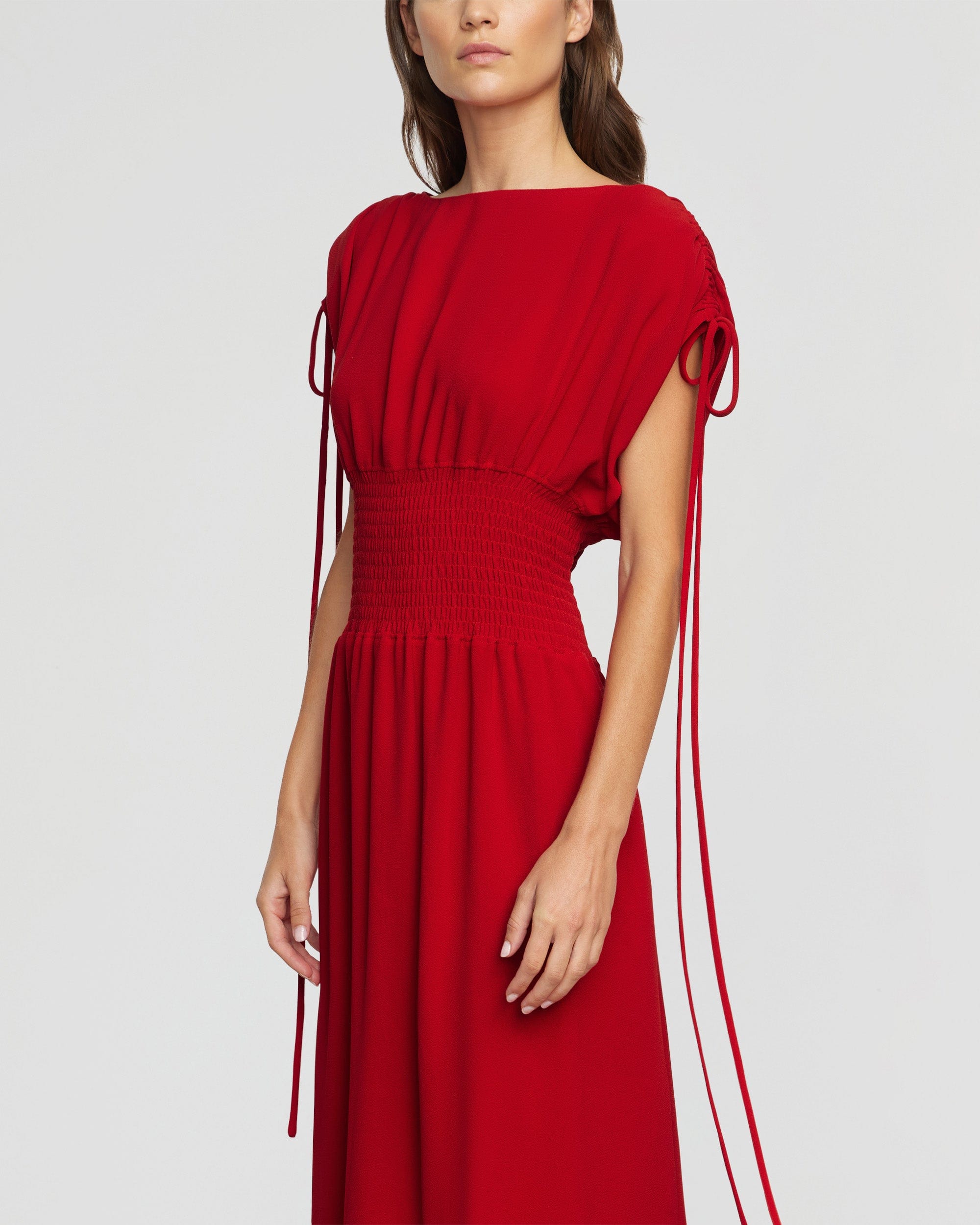 Ayumi Gathered-Shoulder Dress - Image 7