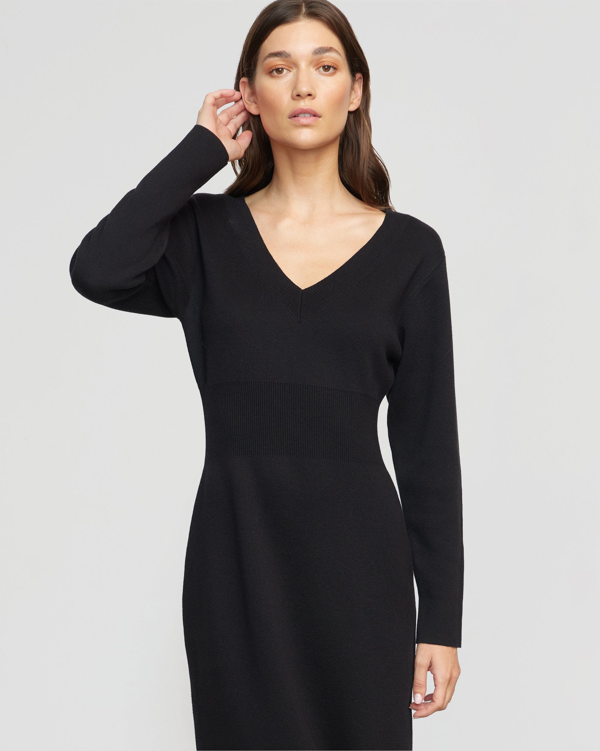 Bora Off-Shoulder V-Neck Sweater Dress - Image 4