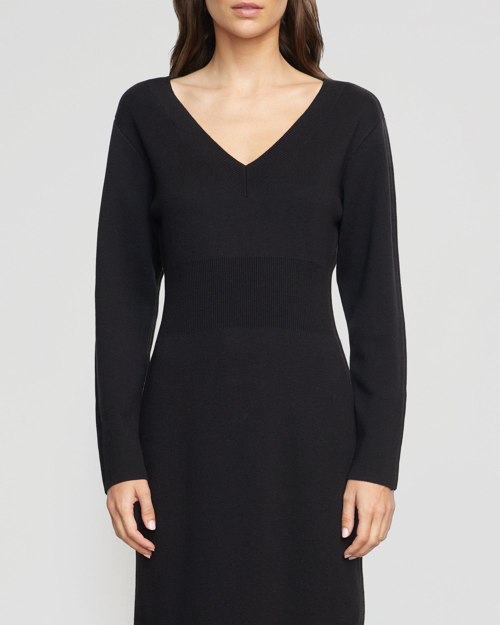Bora Off-Shoulder V-Neck Sweater Dress - Image 6