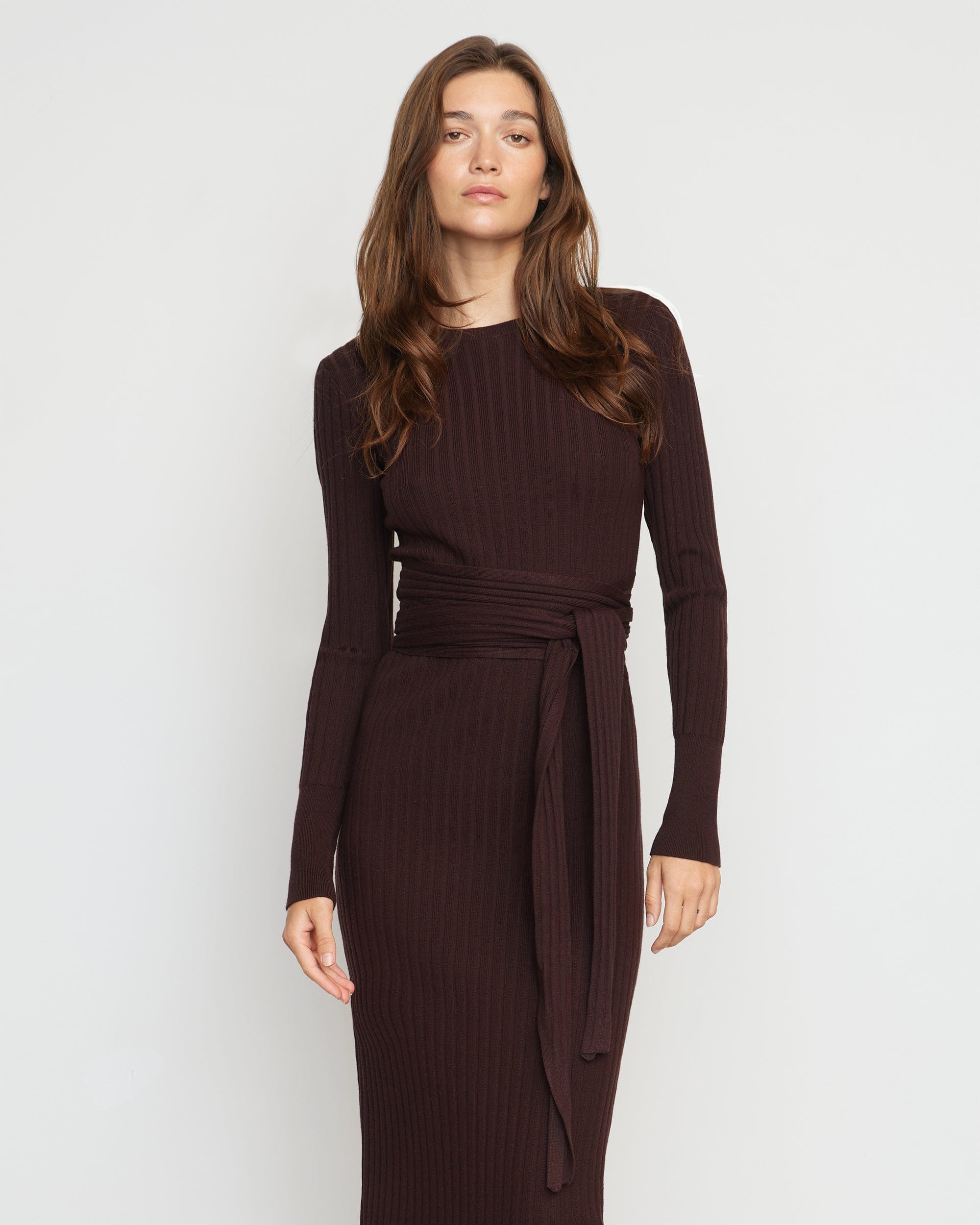 Carmen Tie-Front Ribbed Dress - Image 3
