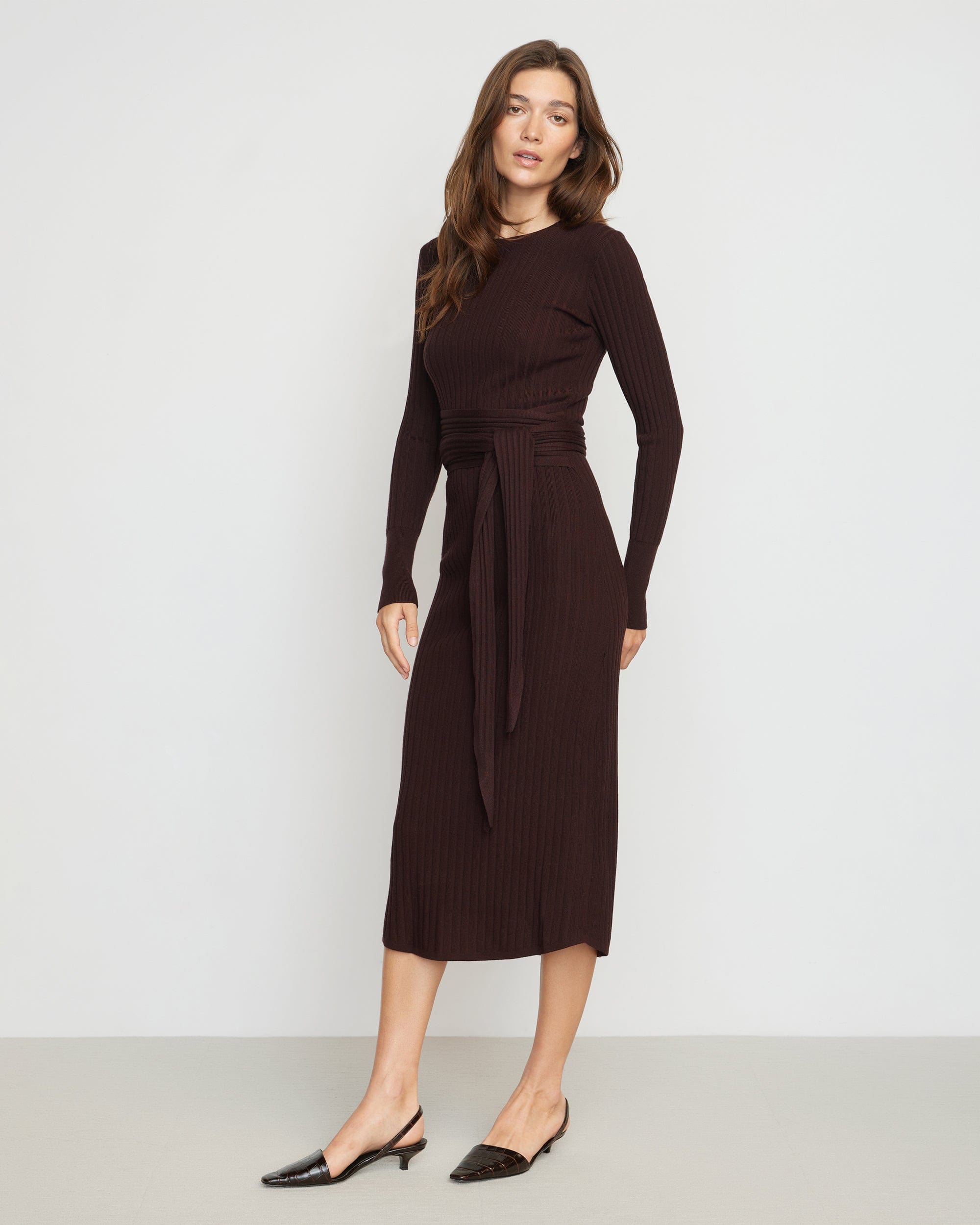 Carmen Tie-Front Ribbed Dress - Image 5