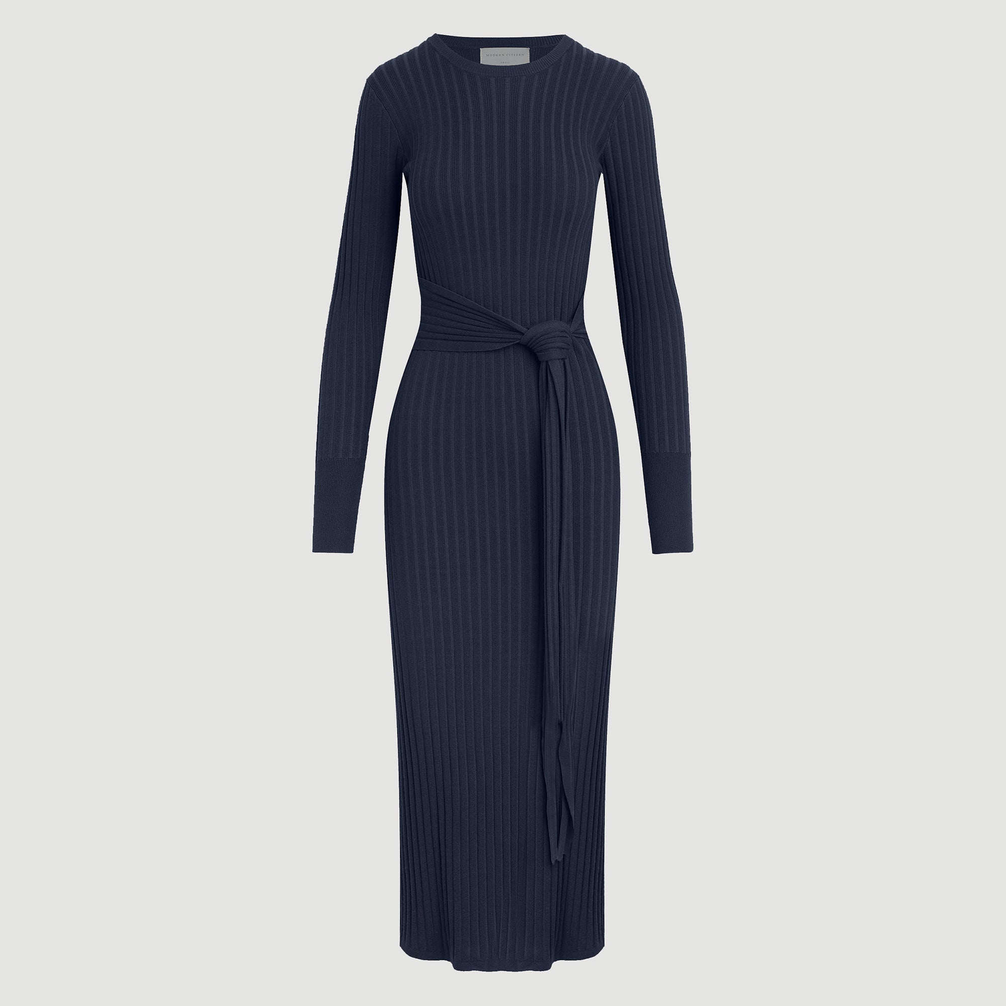 Carmen Tie-Front Ribbed Dress (Petite)