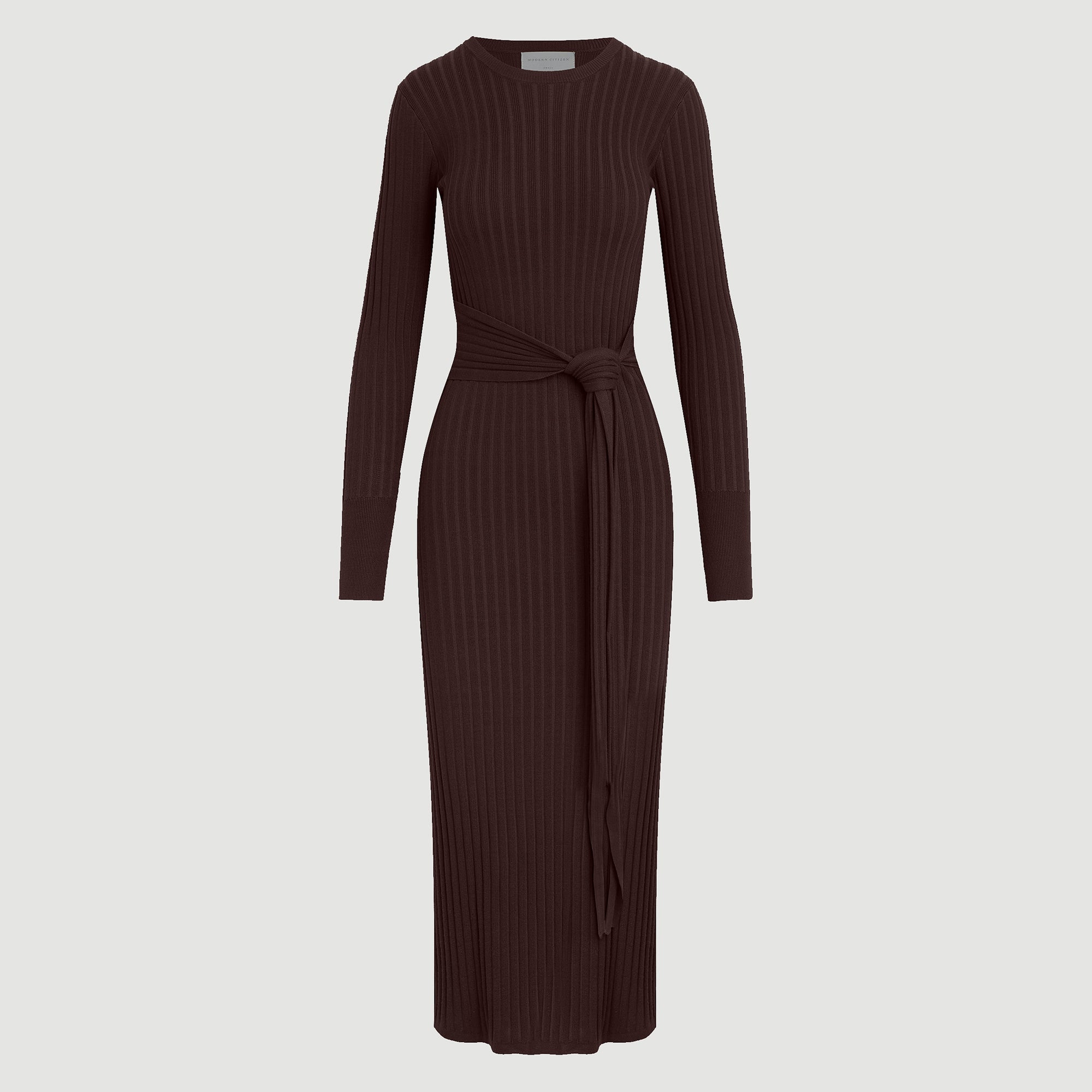 Carmen Tie-Front Ribbed Dress (Petite)