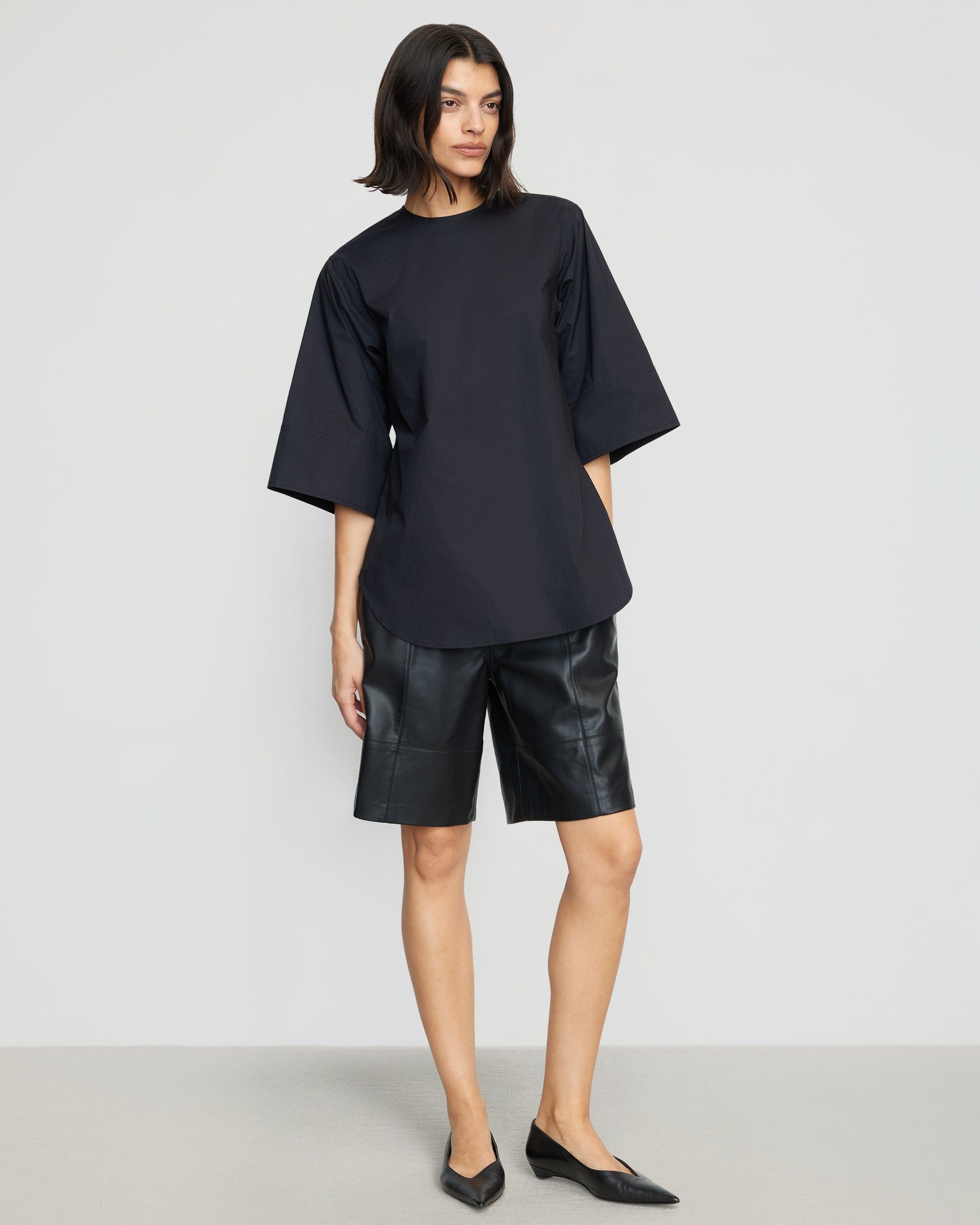 Catie Side-Zip Oversized Tulip-Hem Top - Image 6