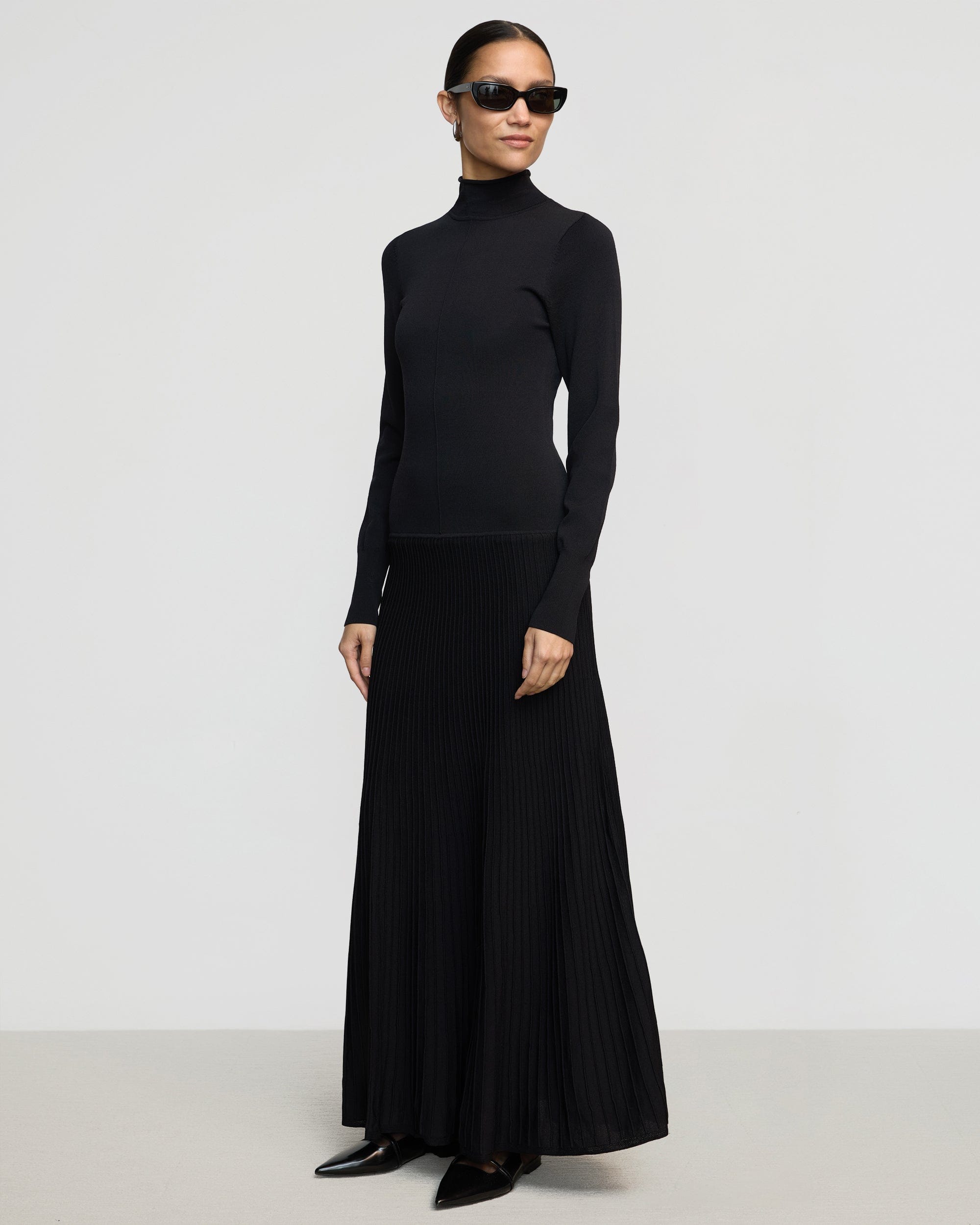 Chandra Ottoman-Knit Long-Sleeve Dress - Image 2