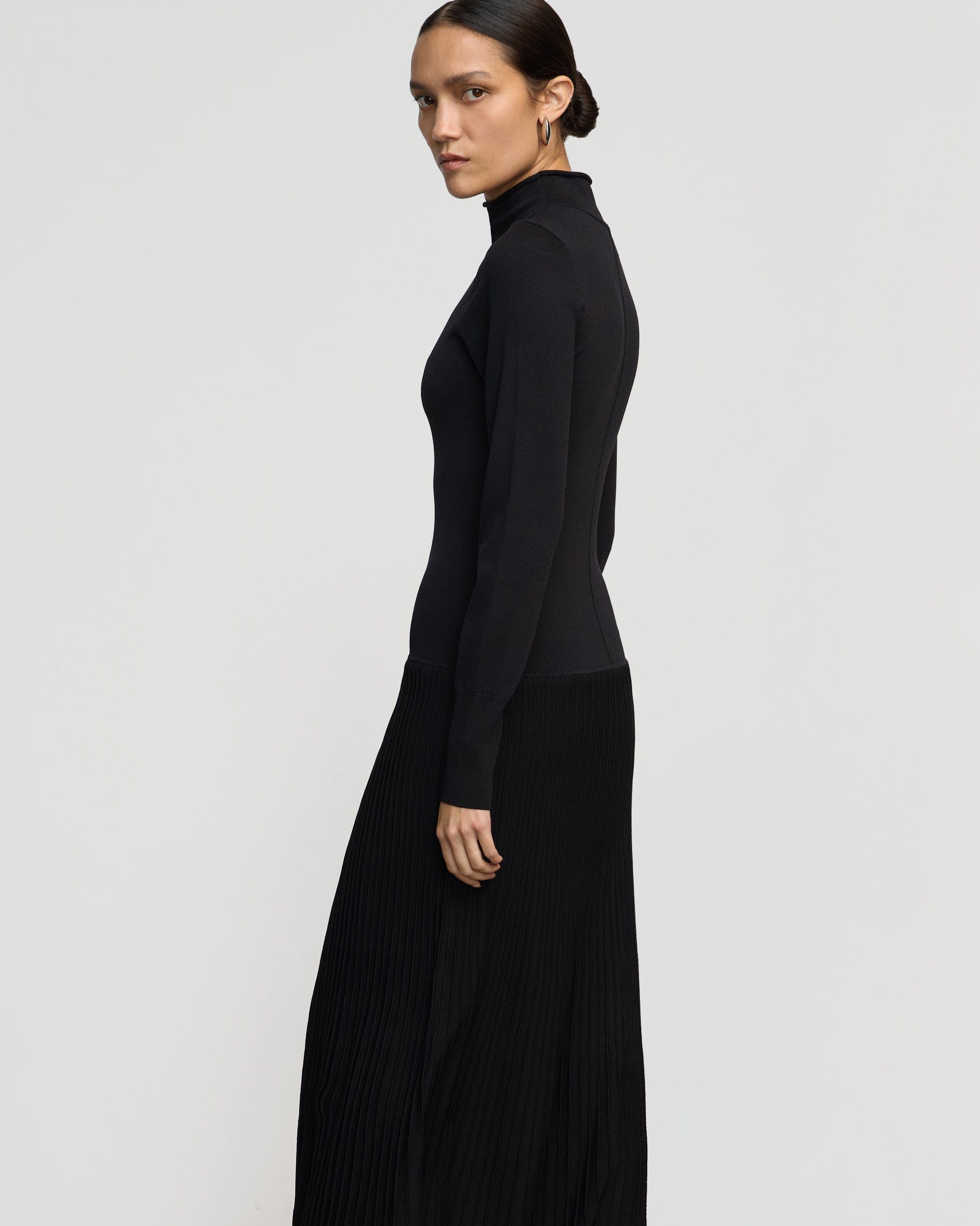 Chandra Ottoman-Knit Long-Sleeve Dress - Image 5