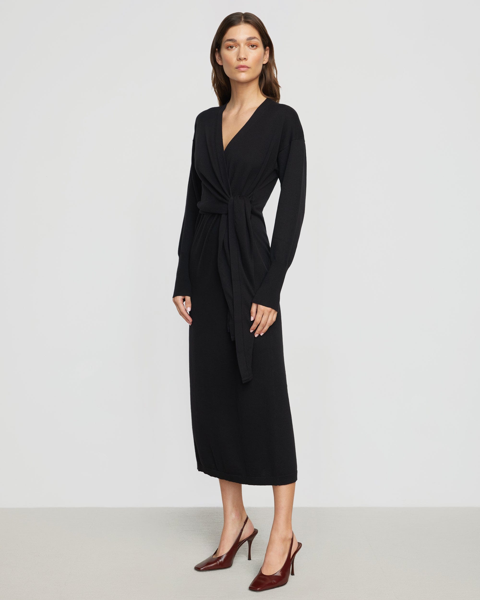 Linden Front-Wrap Sweater Dress - Image 2