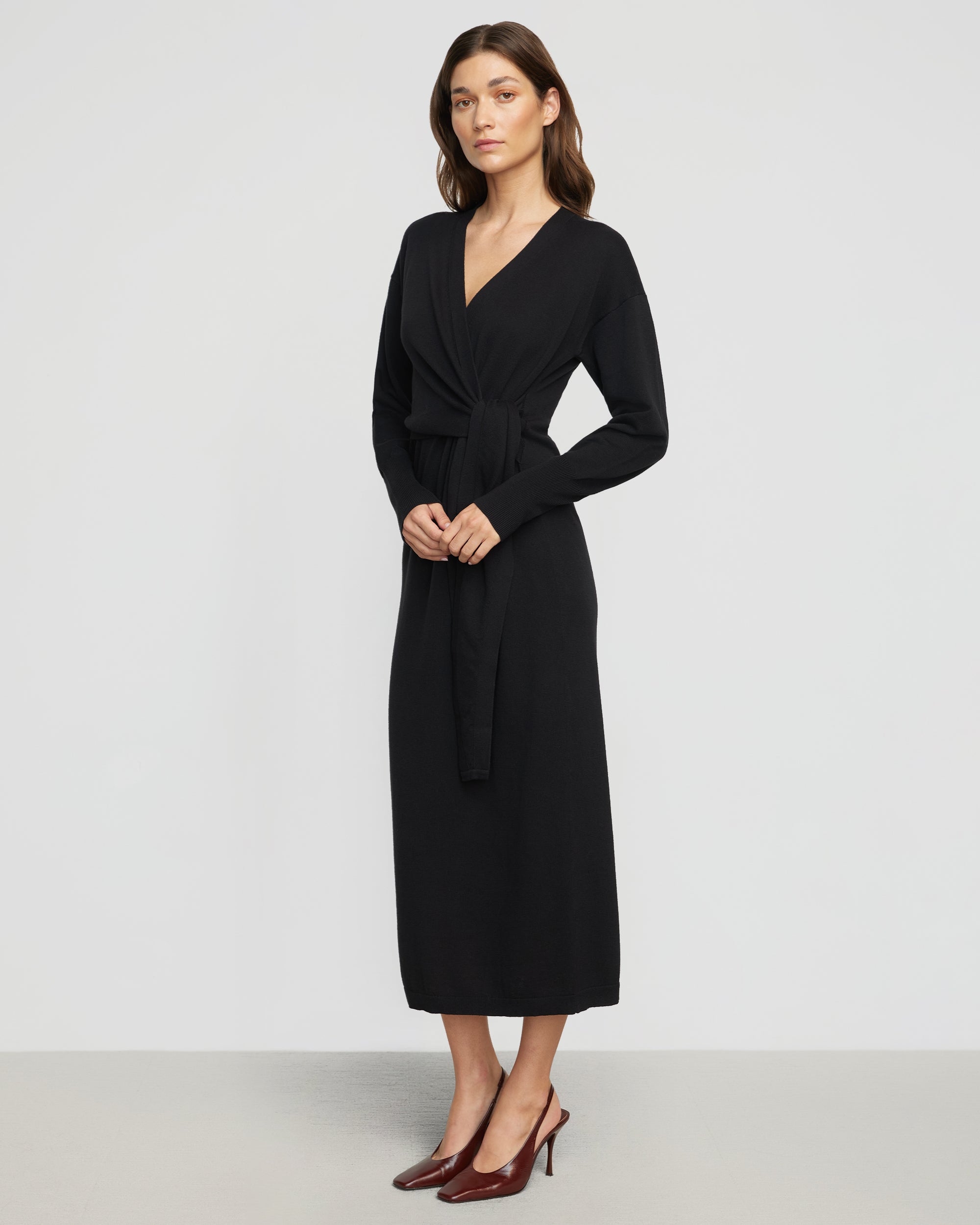 Linden Front-Wrap Sweater Dress - Image 4