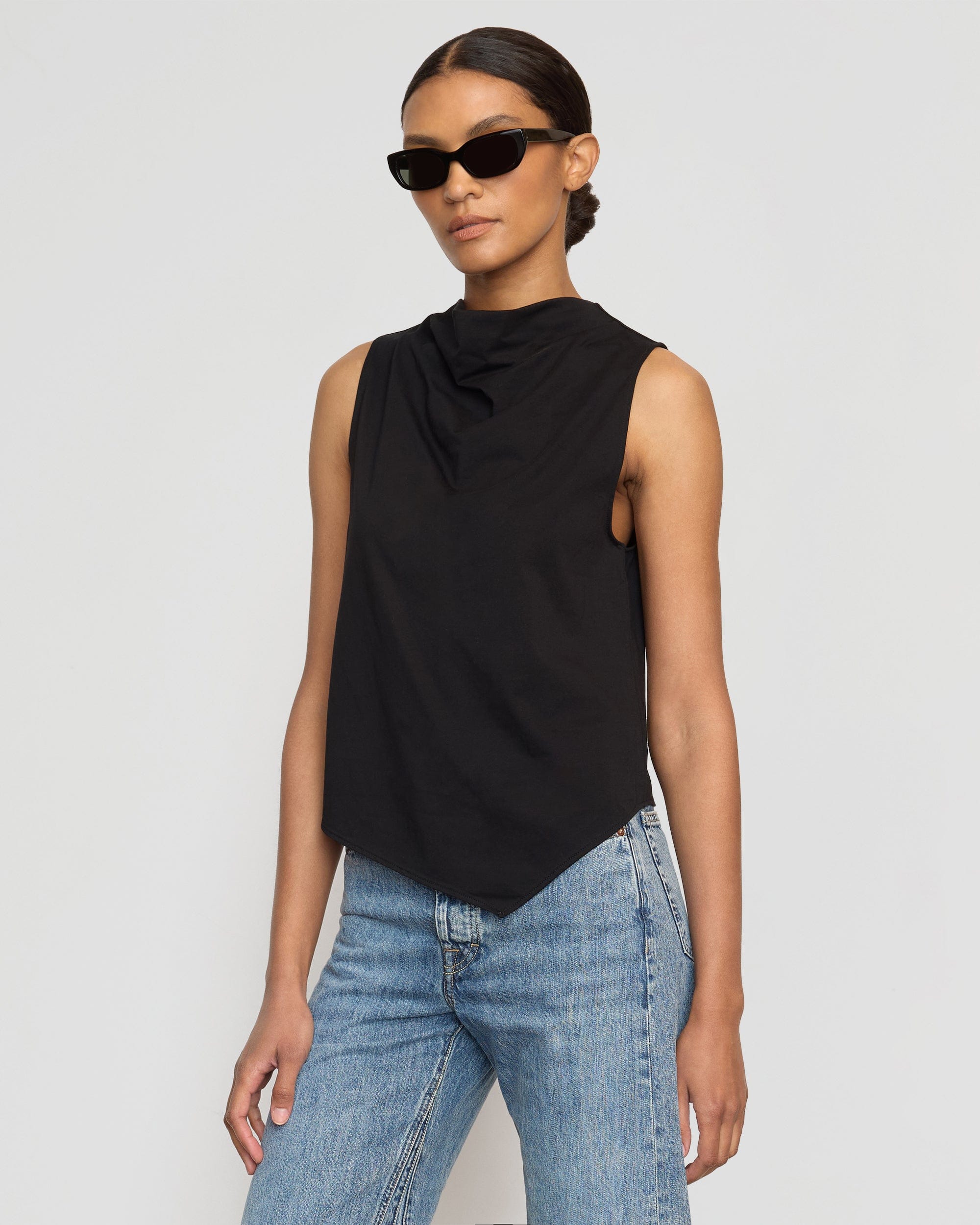 Marjorie Asymmetric-Hem Tee - Image 2
