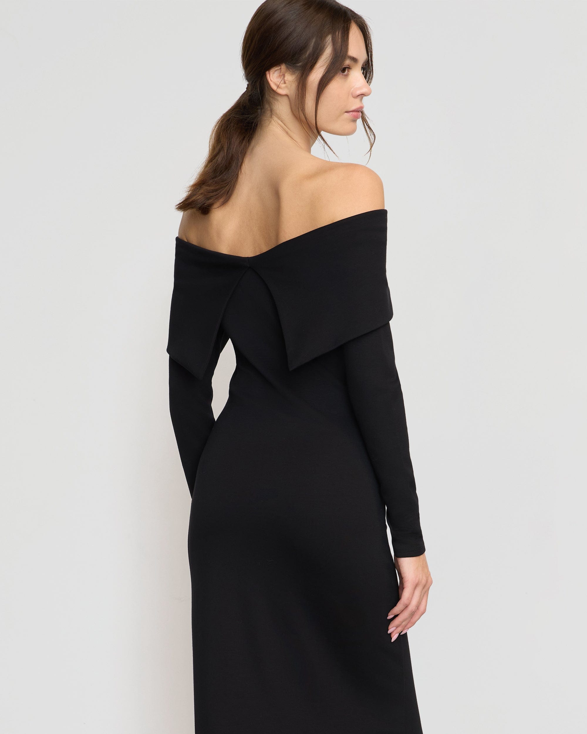 Morgan Split Foldover Jersey Dress - Image 3