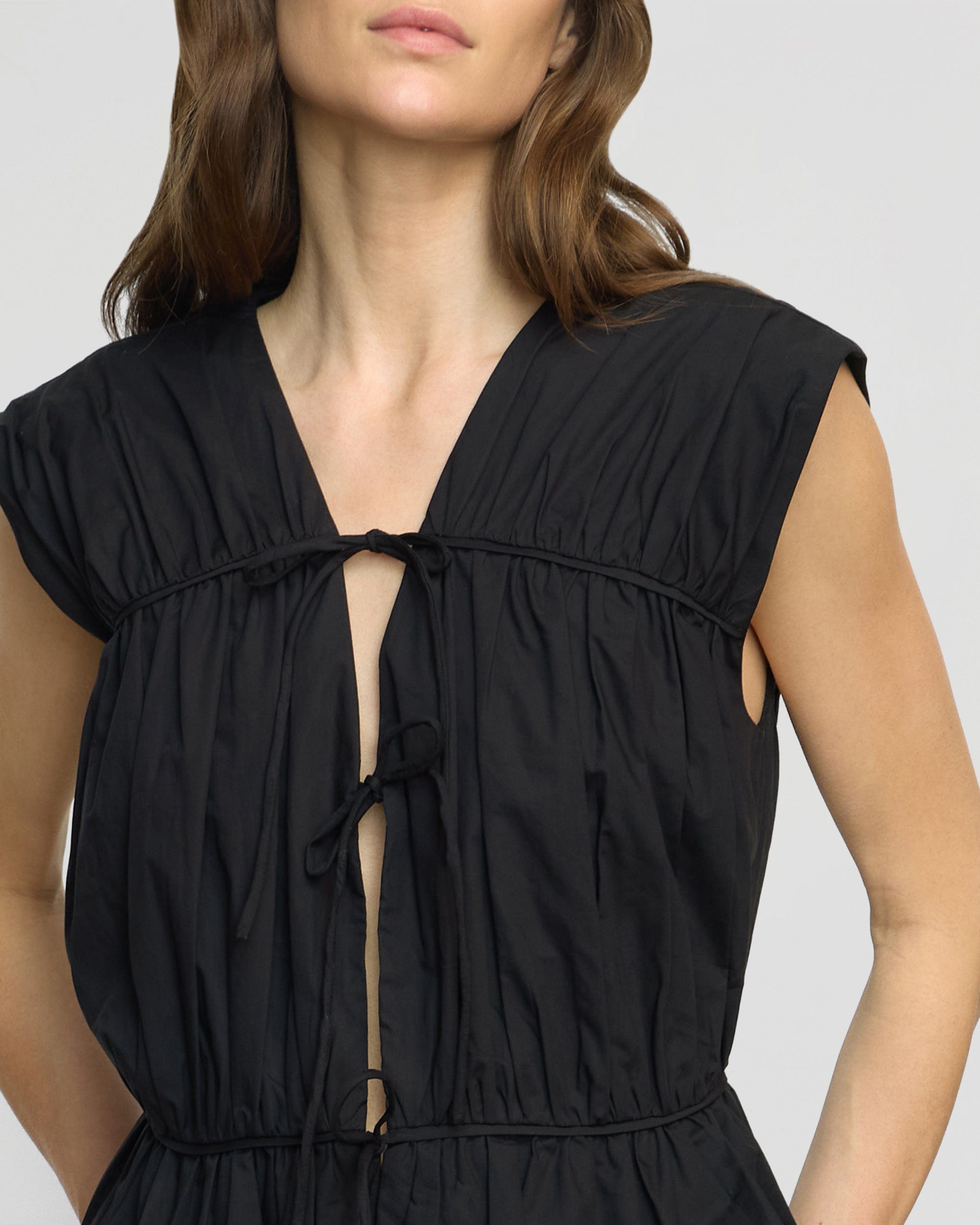 Neha Tie-Front Organic Cotton Blouse - Image 4