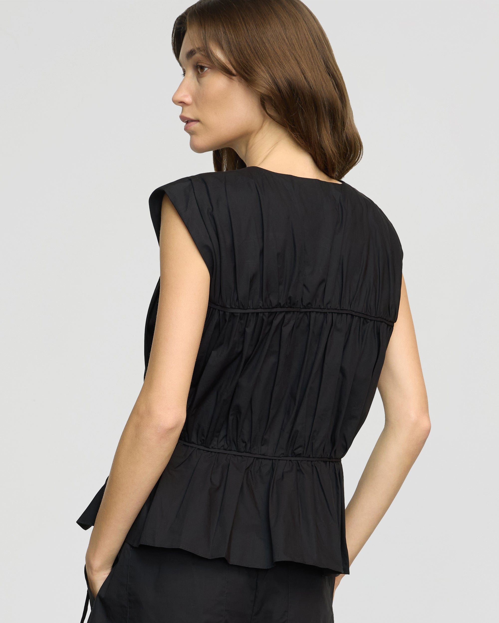 Neha Tie-Front Organic Cotton Blouse - Image 7