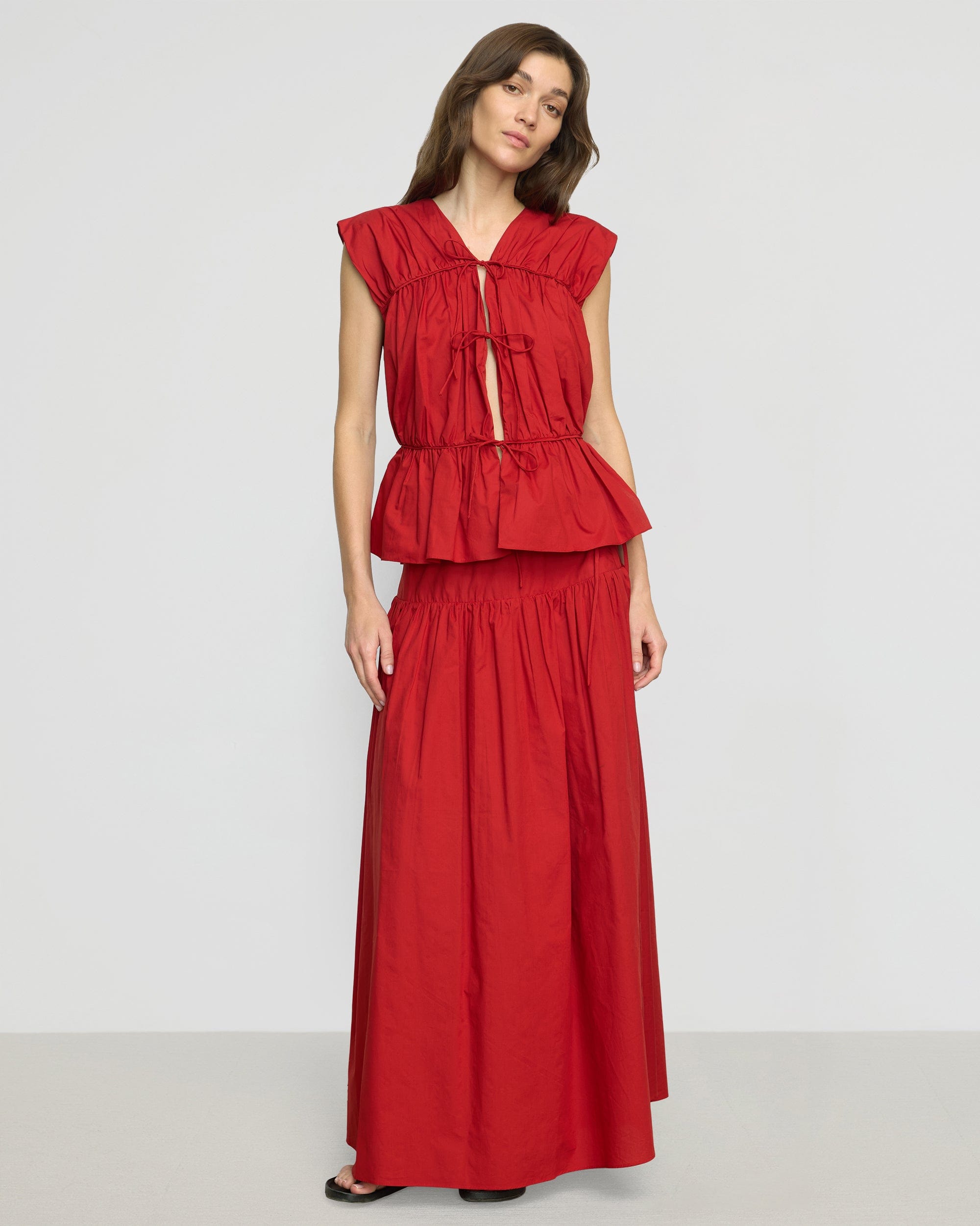 Neha Tie-Front Organic Cotton Blouse - Image 3