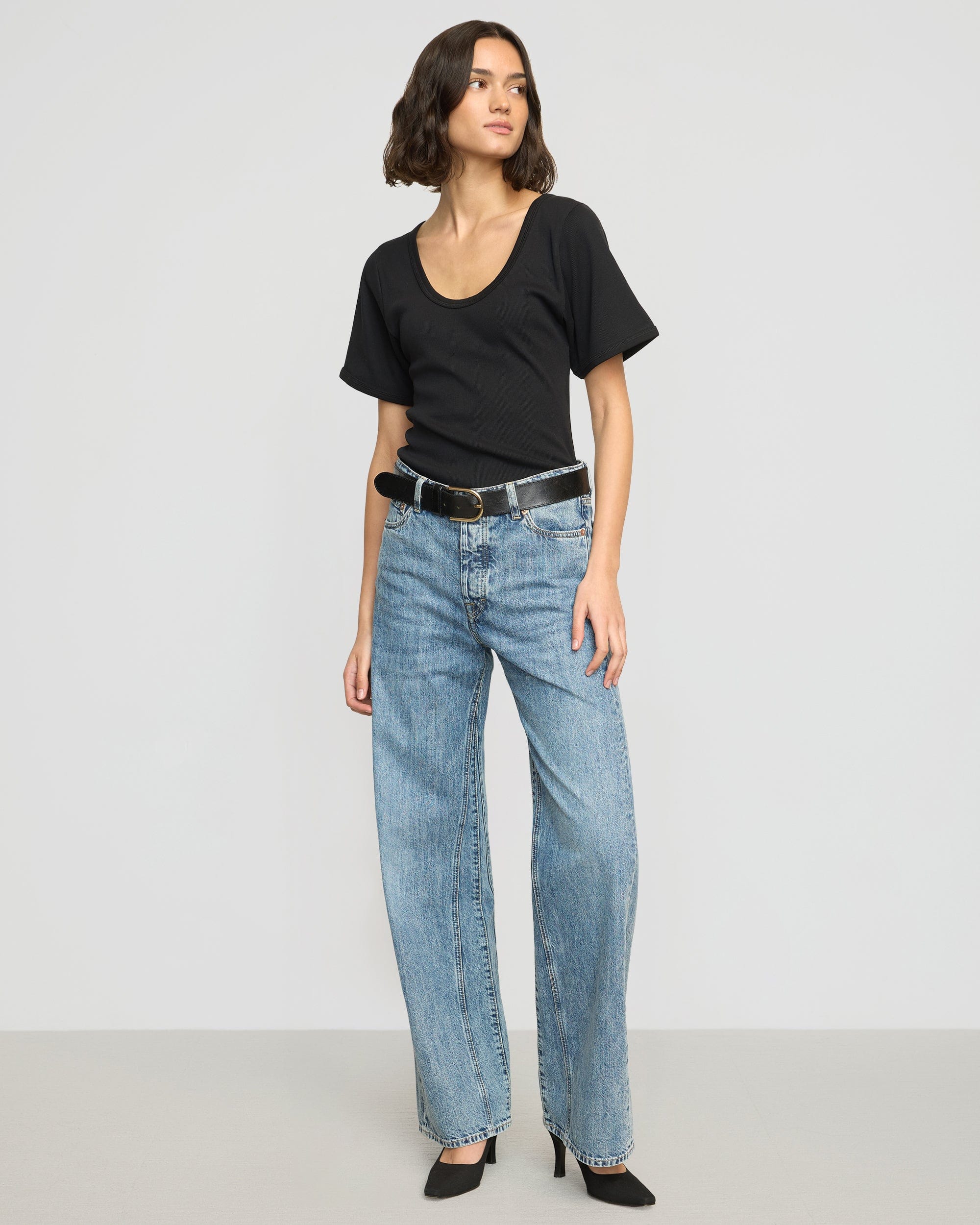 Renee Sculpted Scoop-Neck Tee - Image 5