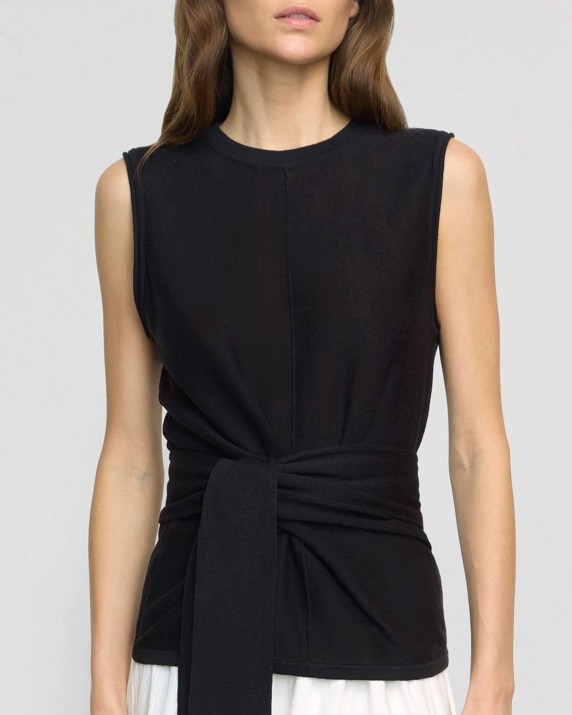 Rois Tie-Front Linen-Cotton Top - Image 4