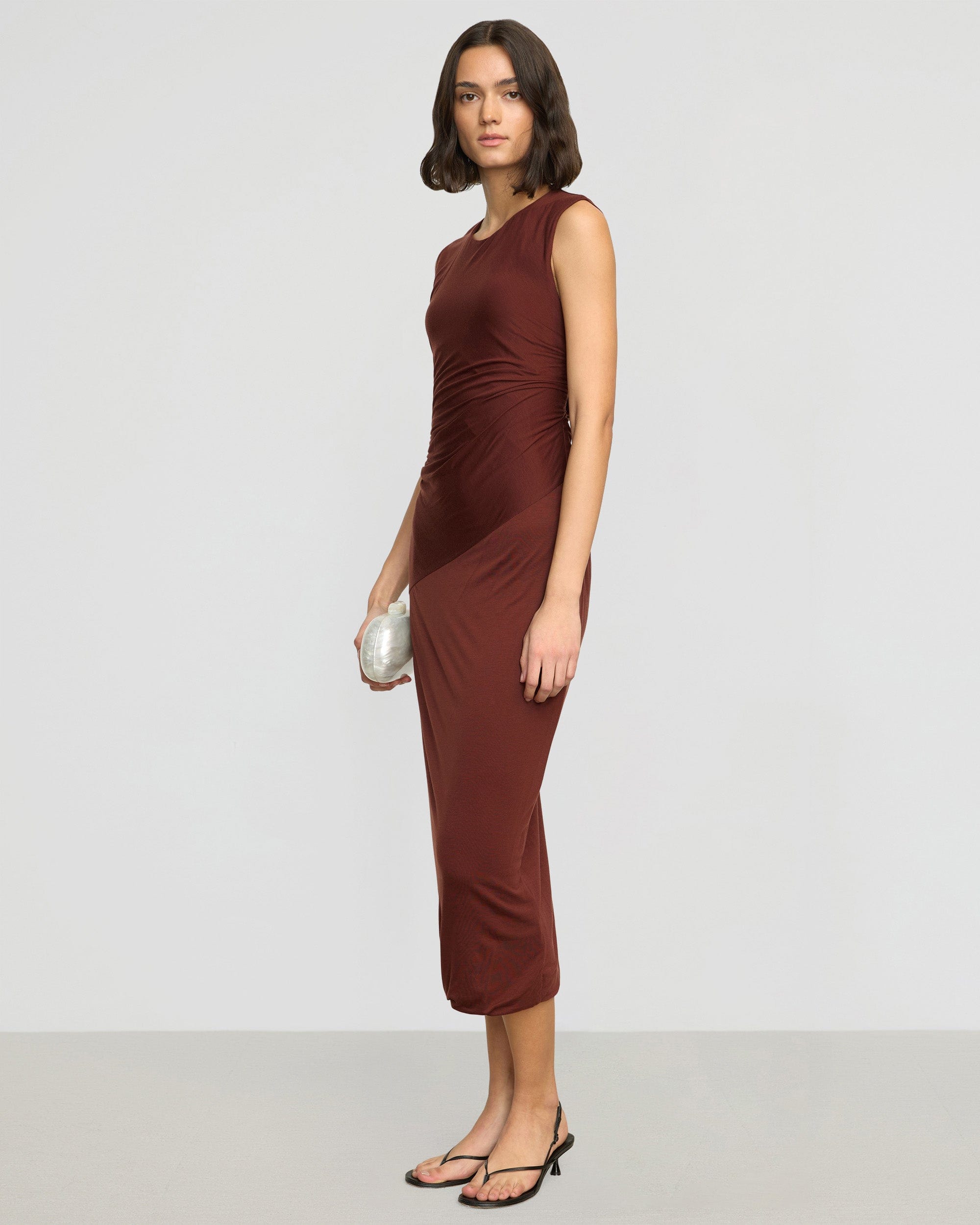Rowena Twisted Tencel Jersey Dress - Image 4
