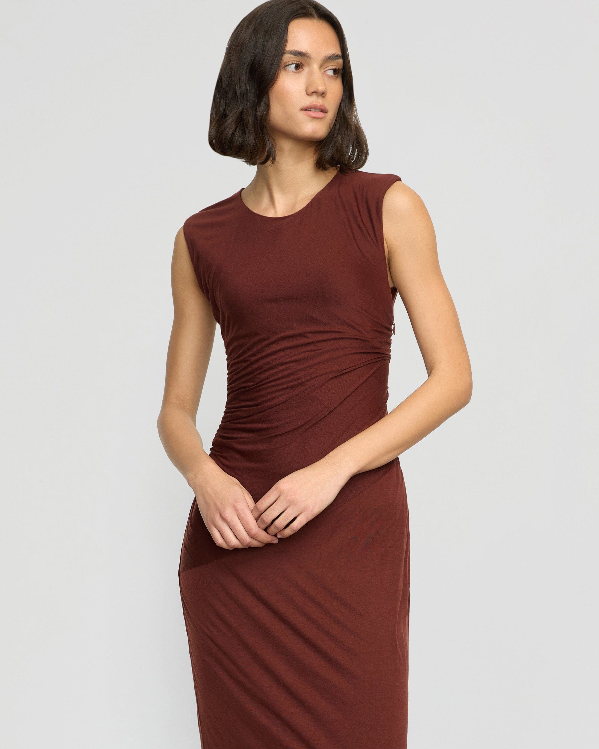Rowena Twisted Tencel Jersey Dress - Image 5