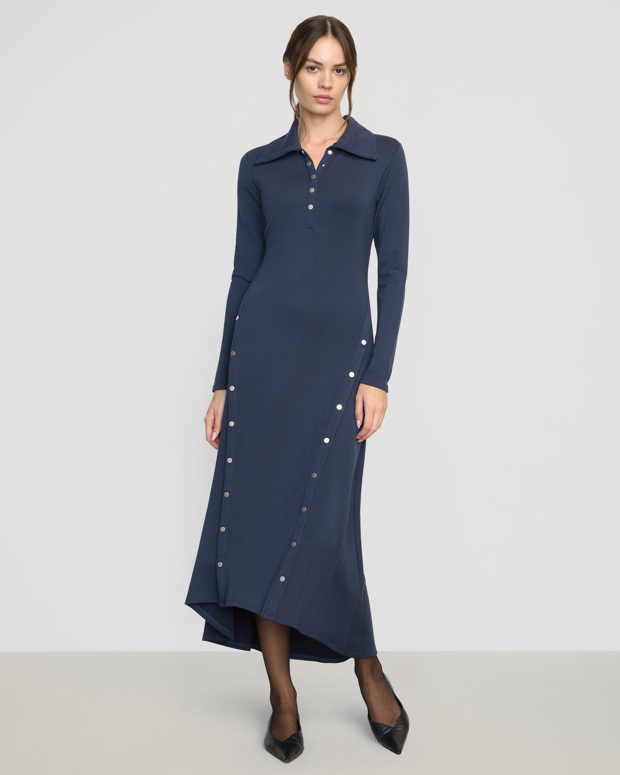 Shawna Button-Accent Collared Dress - Image 2