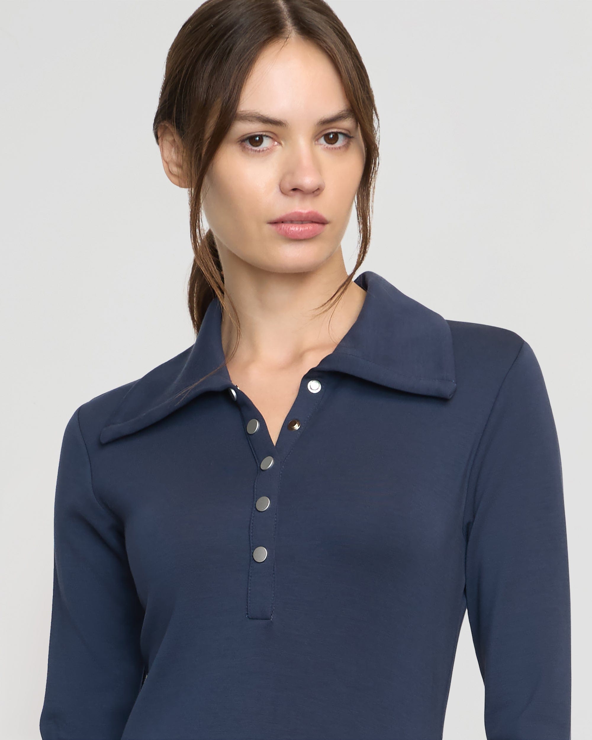Shawna Button-Accent Collared Dress - Image 3