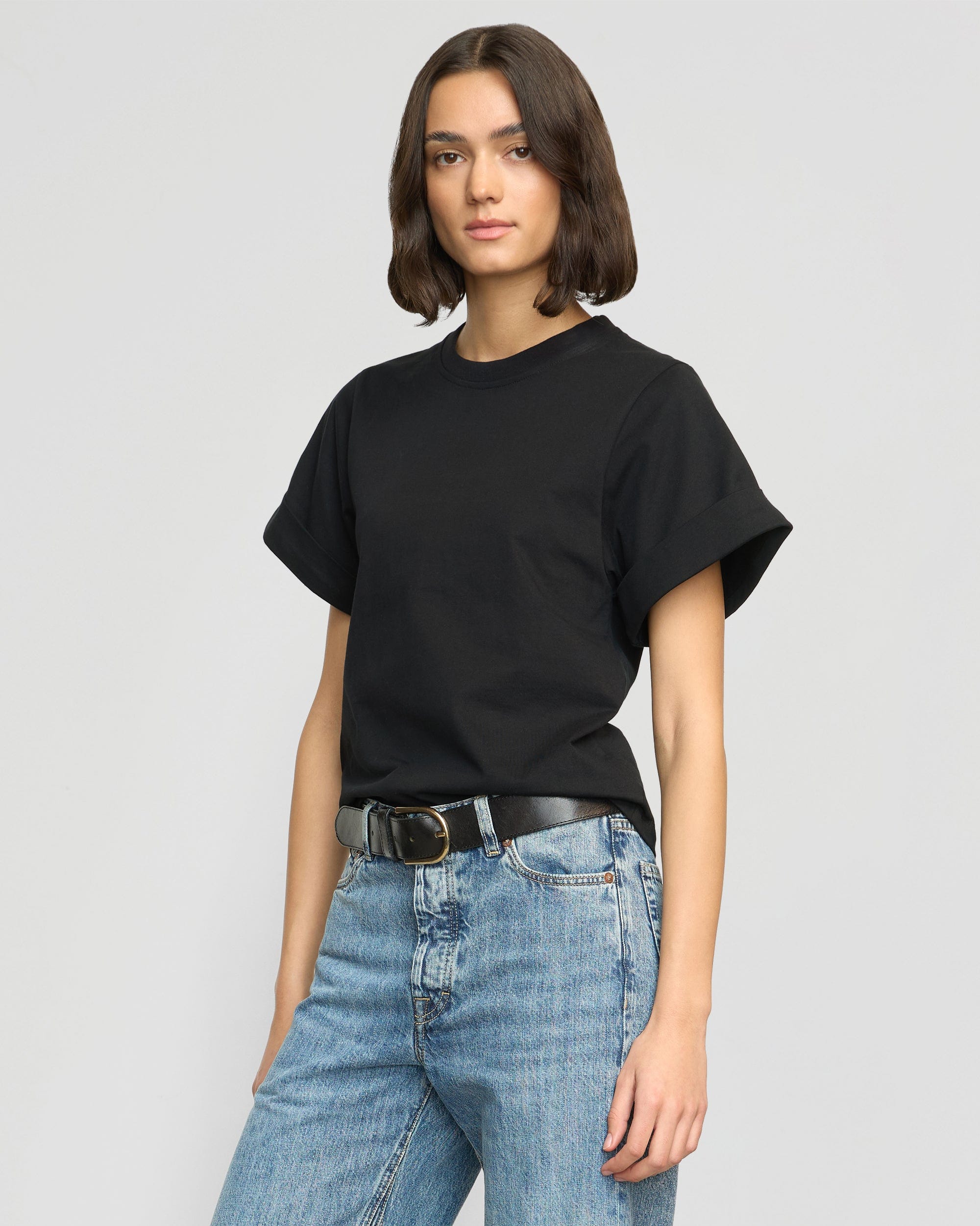 Terri Organic Cotton Structured-Cuff Tee - Image 2