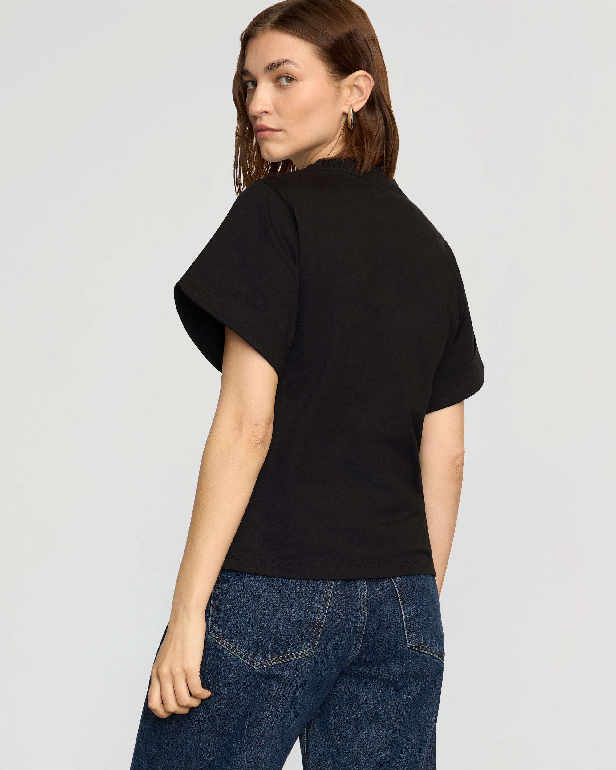 Terri Organic Cotton Structured-Cuff Tee - Image 7
