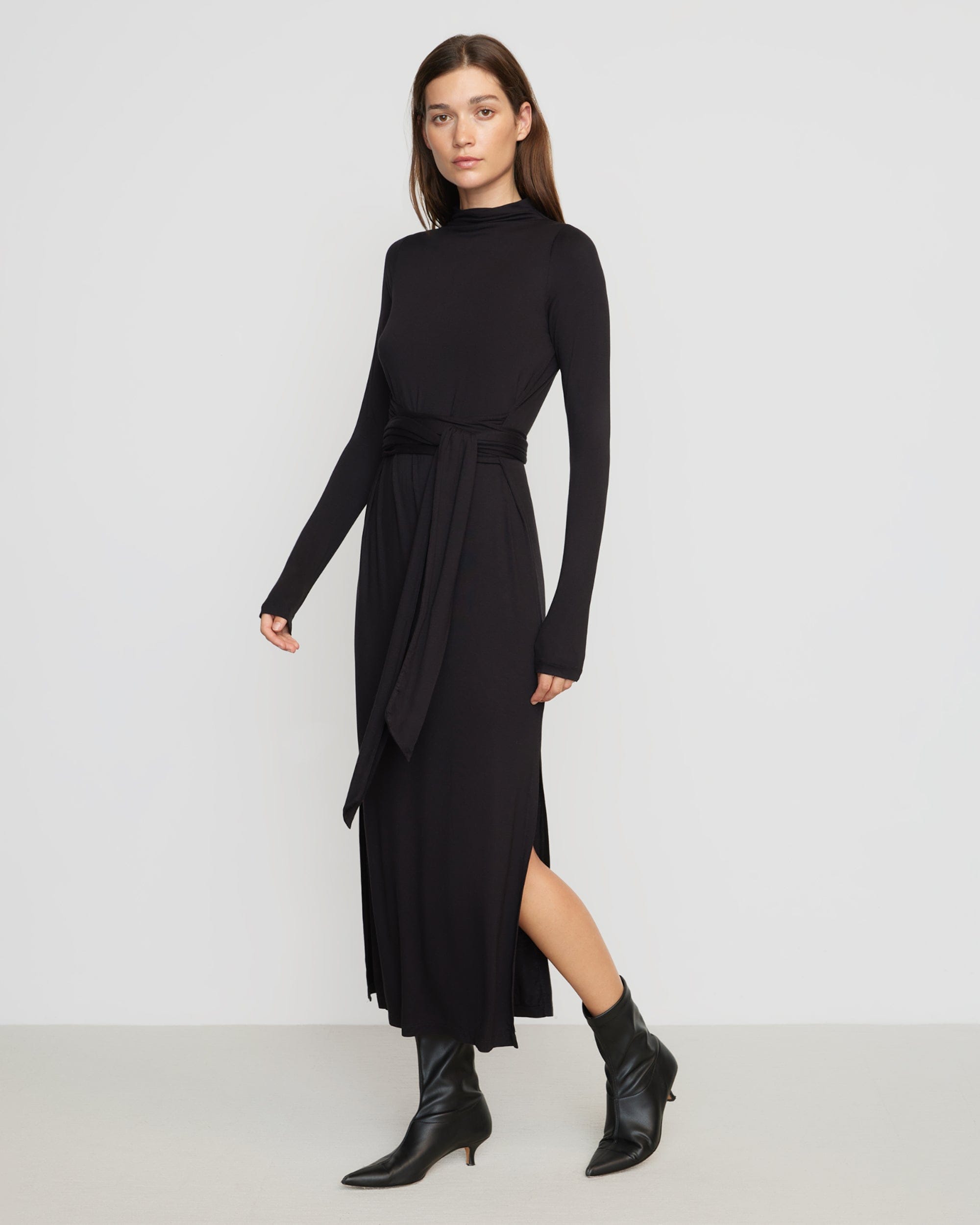 Vero Tie-Front Long-Sleeve Dress - Image 4