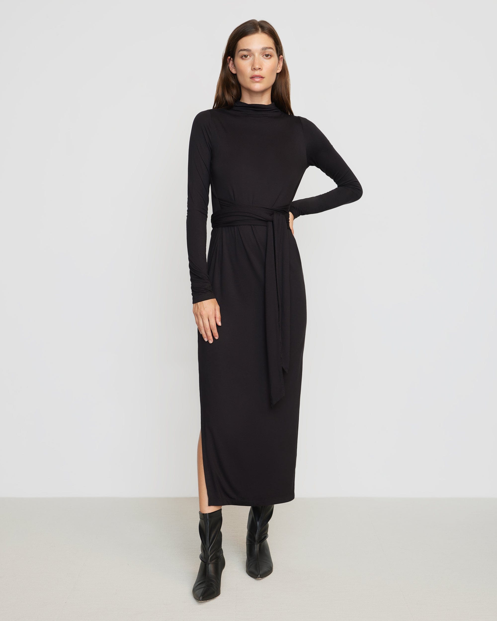 Vero Tie-Front Long-Sleeve Dress - Image 6