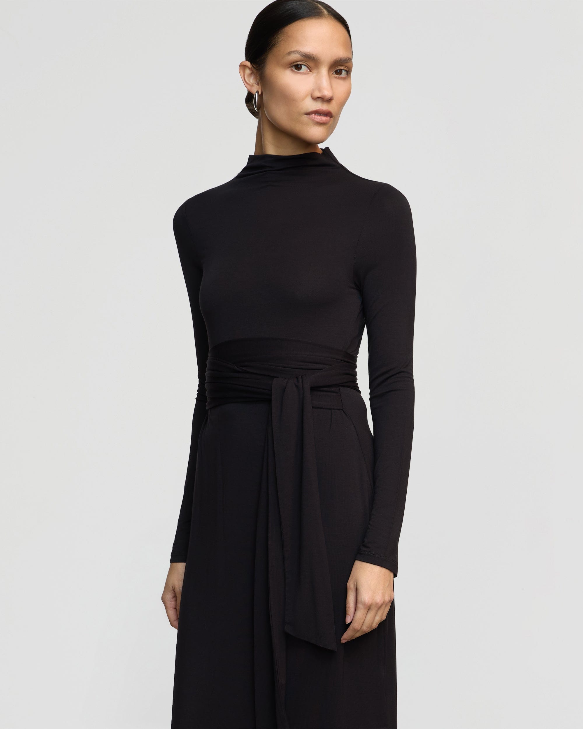 Vero Tie-Front Long-Sleeve Dress - Image 3