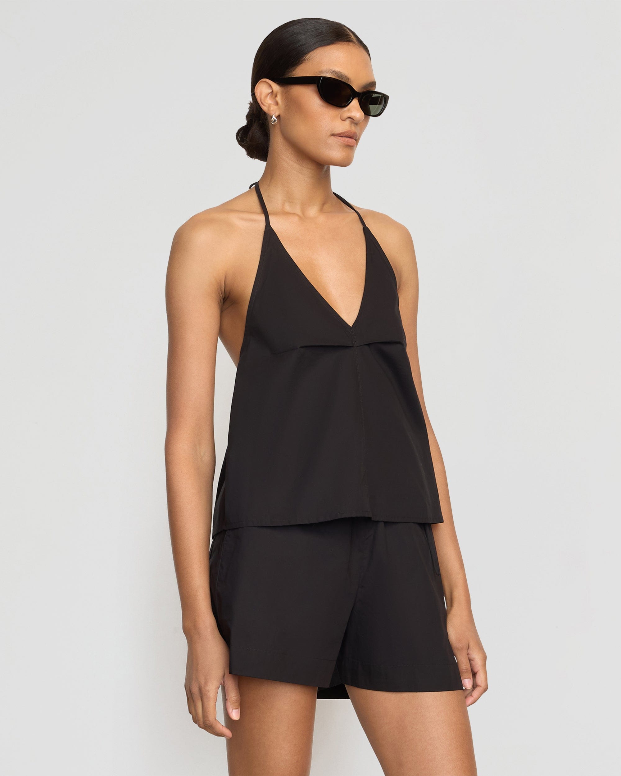 Vesna Organic Cotton V-Neck Halter Top - Image 2