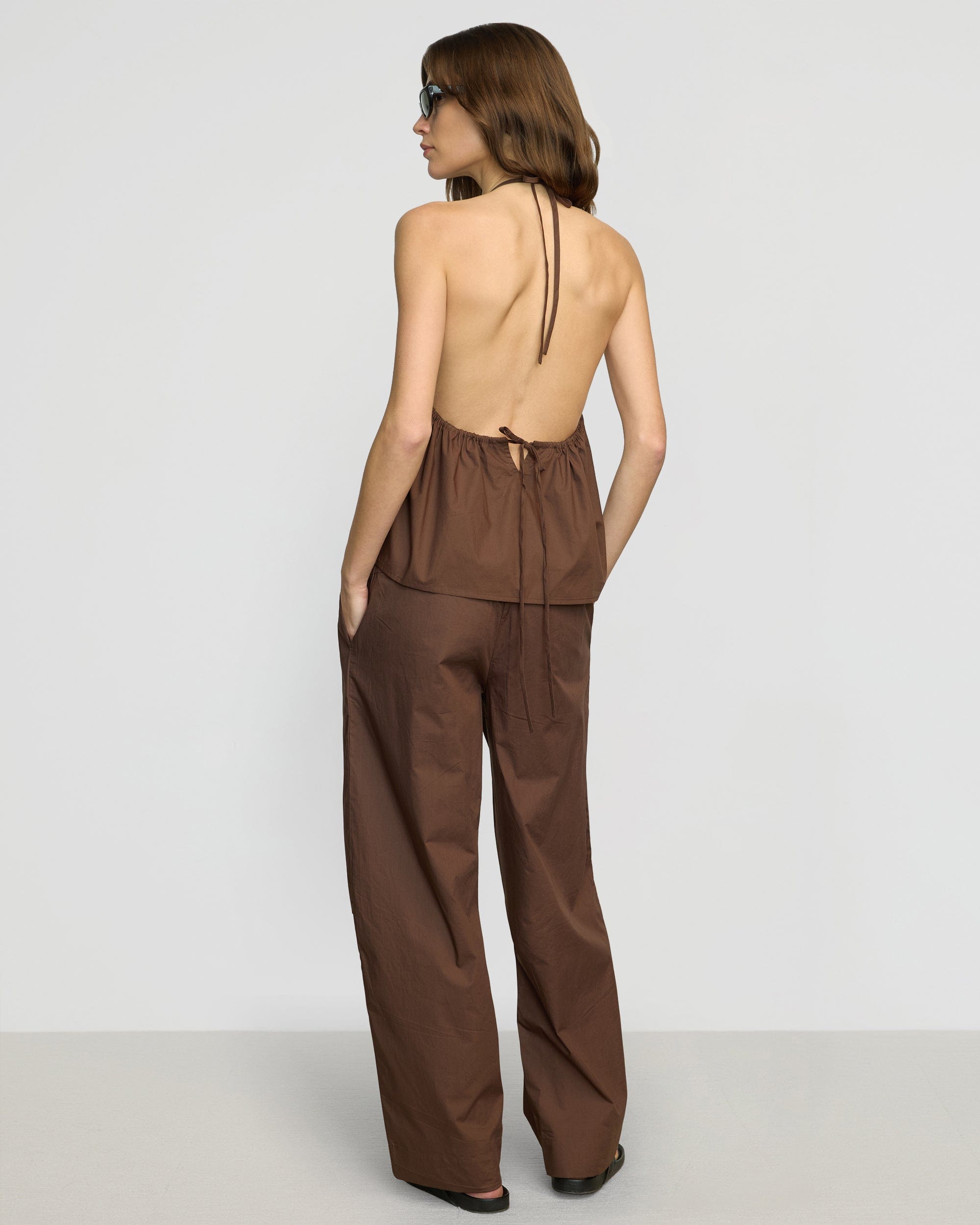 Vesna Organic Cotton Halter V-Neck Top - Image 6