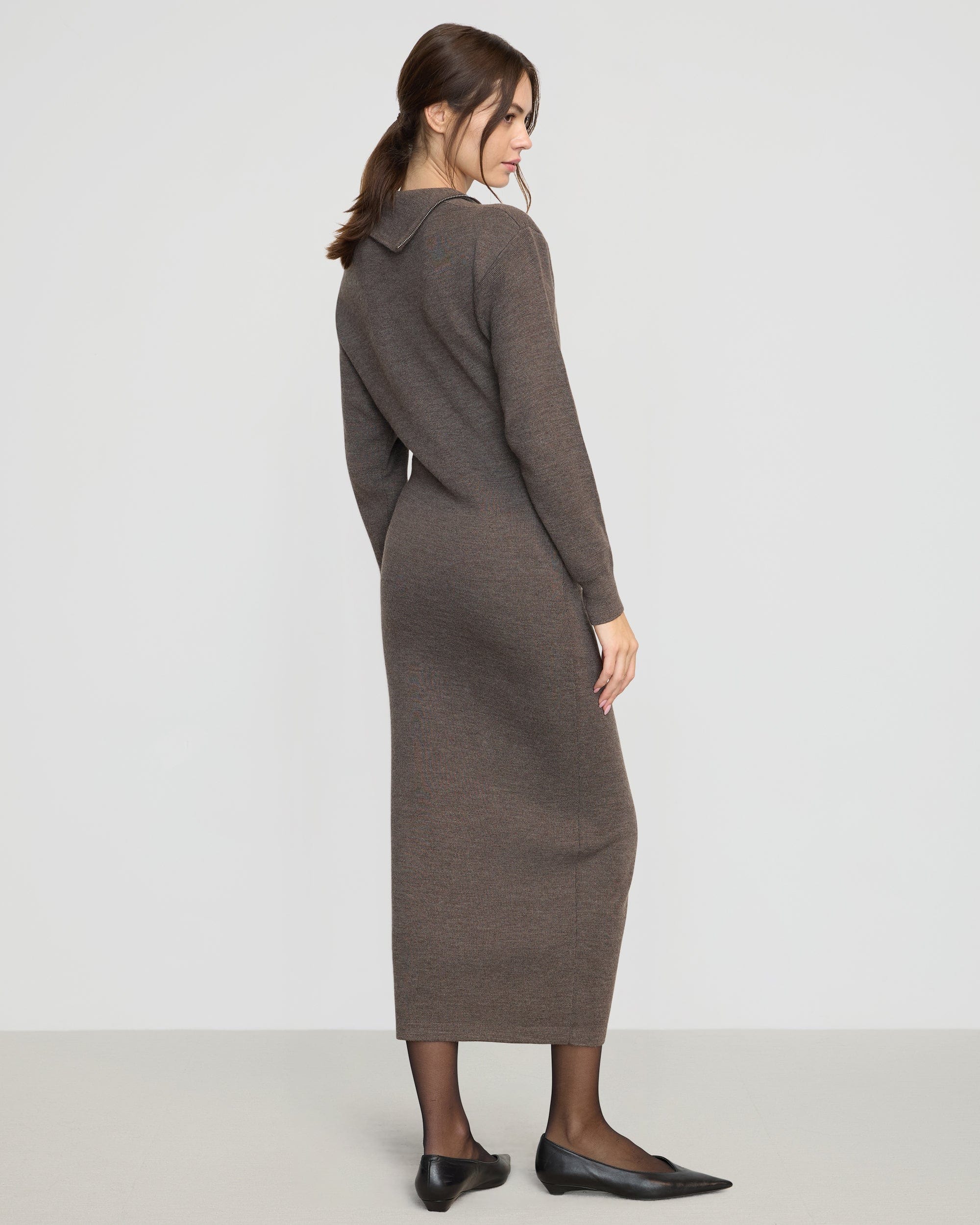 Yara Zipper Sweater Dress - Image 7