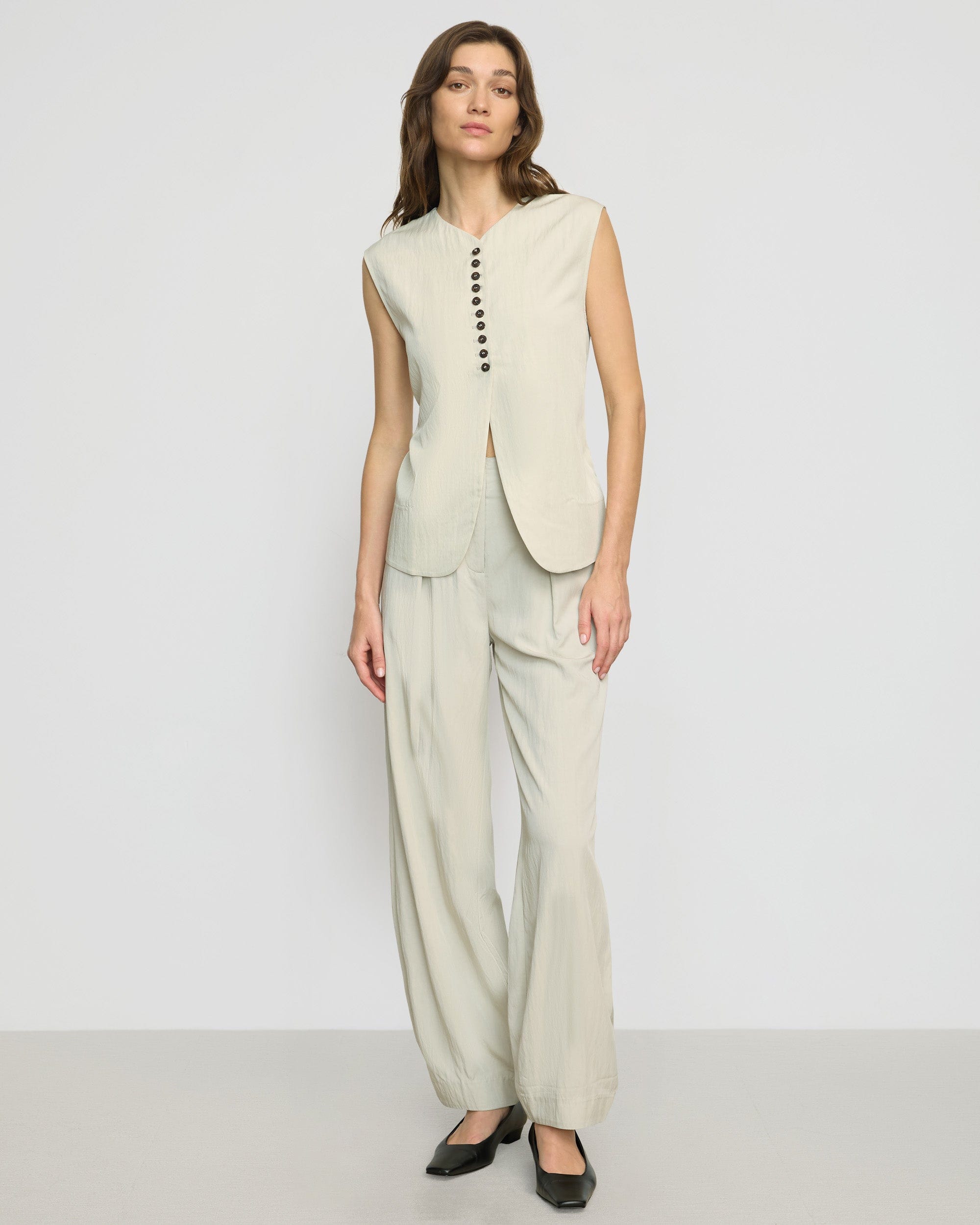 Zhou Tie-Back Button Vest - Image 3