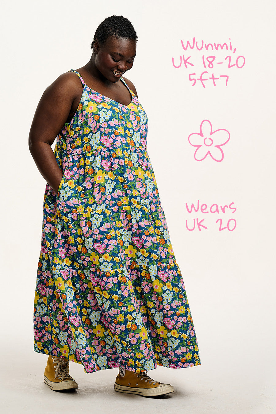 Mable - Maxi Dress in Island Blooms Scribbled Floral Print - Image 4