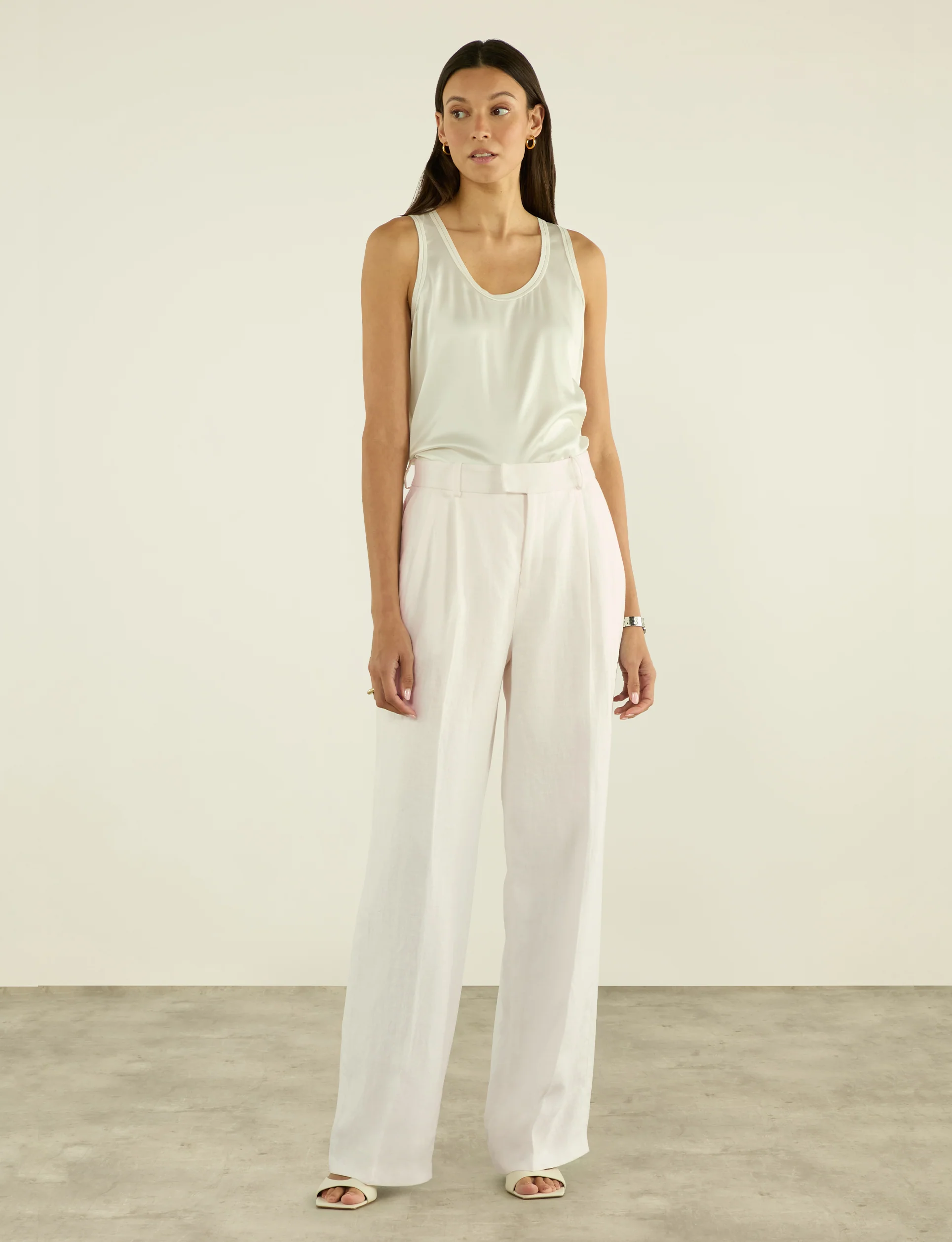 Rampling Trouser: Linen, Ivory - Image 3