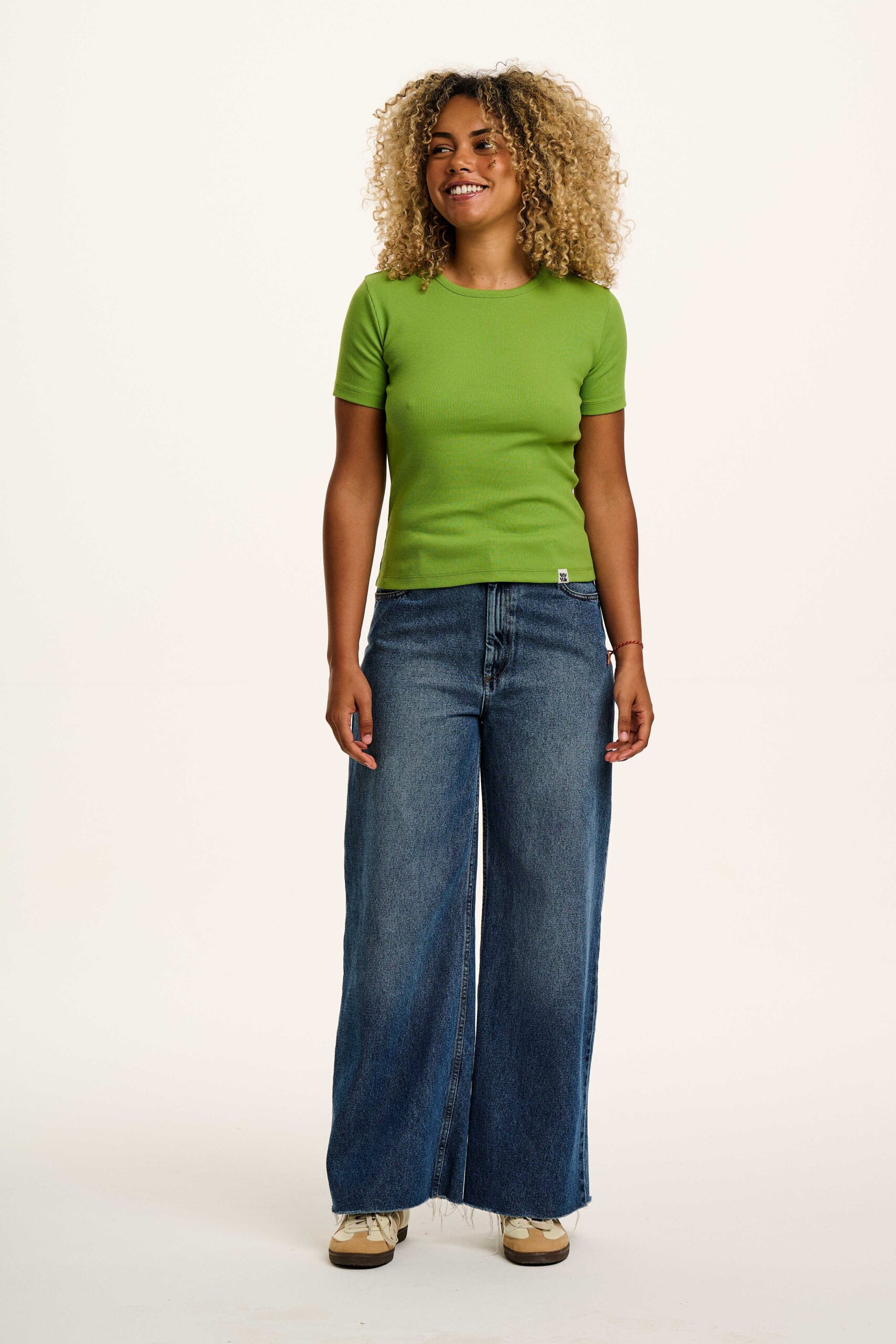 Gracie - Cotton Tee in Sugar Snap Green - Image 3