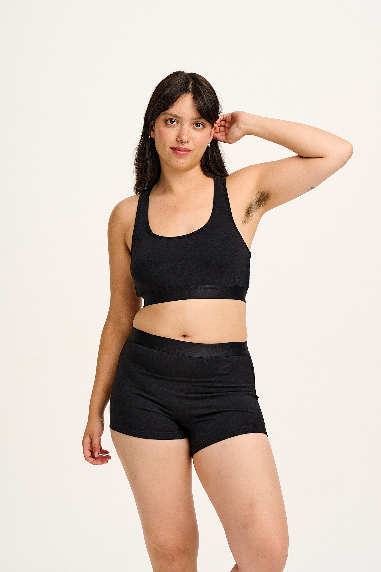 Joey - Cotton & Bamboo Boxer Shorts in Black - Image 3