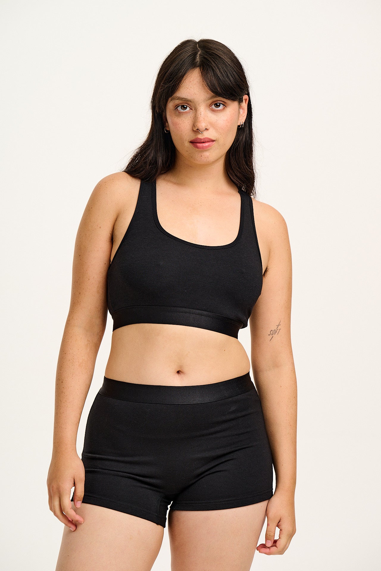Joey - Cotton & Bamboo Boxer Shorts in Black - Image 5