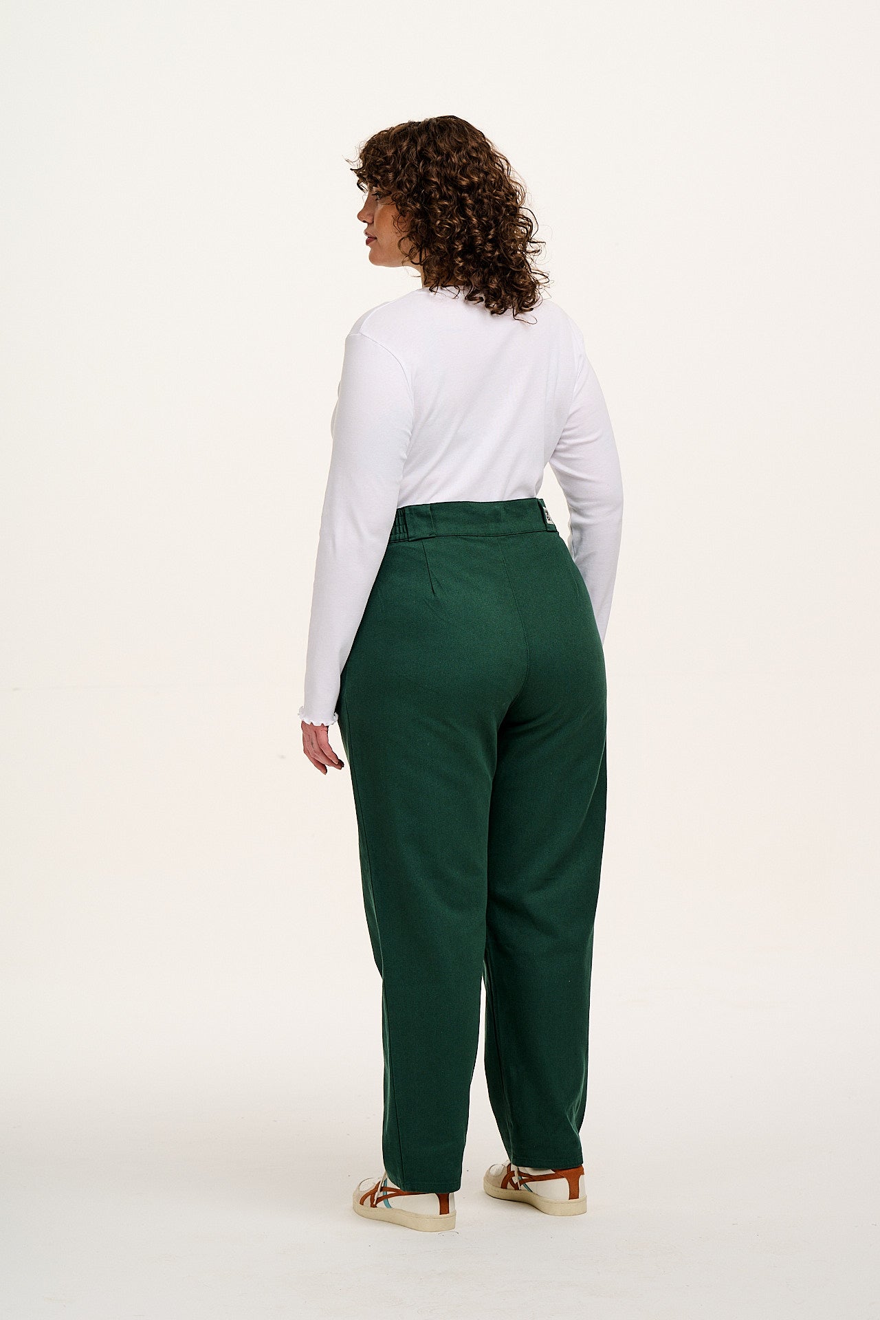 Addison - Cotton Jeans in Posy Green - Image 15
