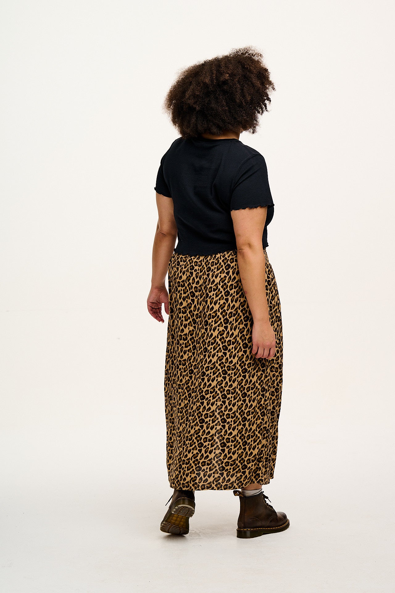 Poppy - Elasticated Waist Skirt in Leopard Print - Image 8